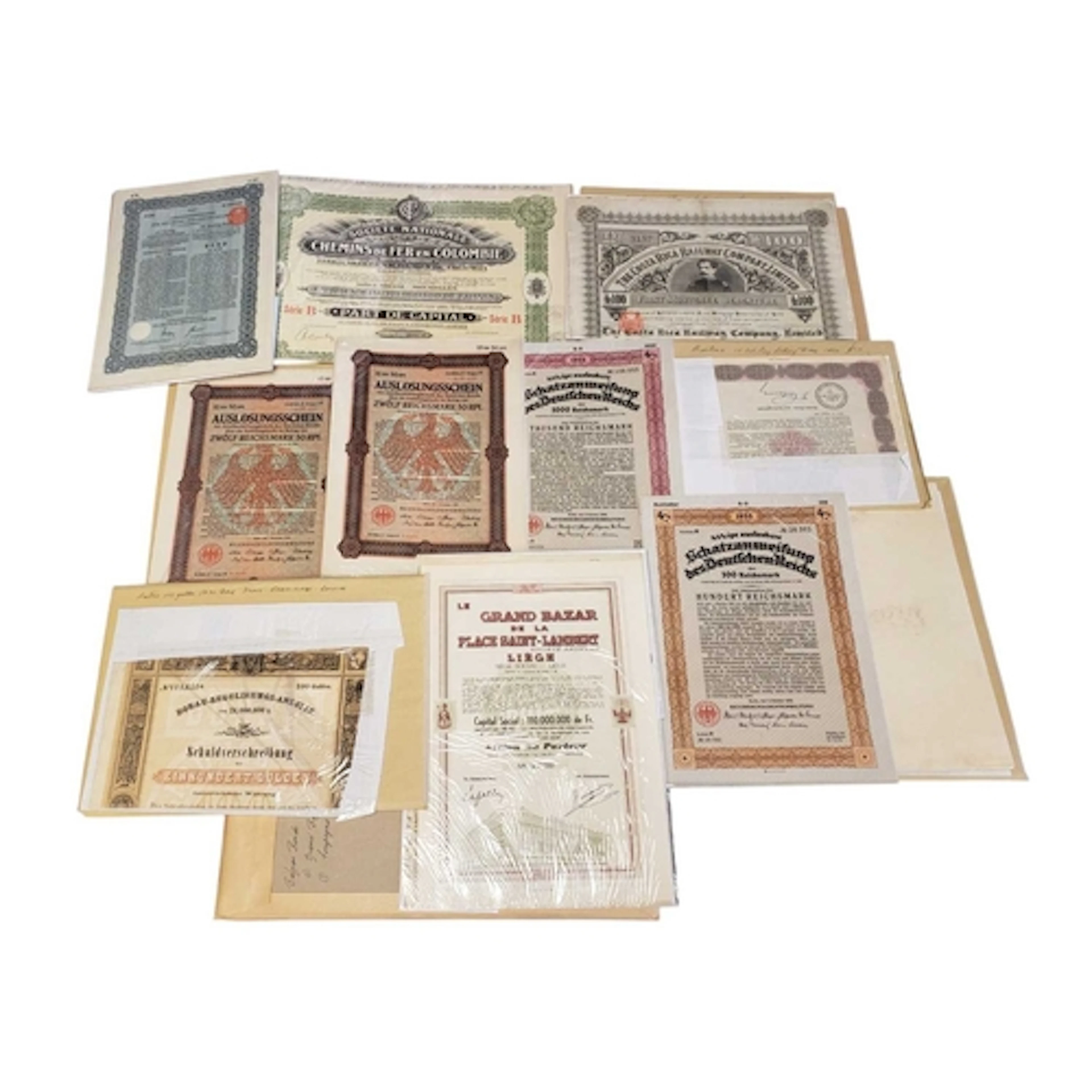 Collection of 19th and 20th century European bond and share ...