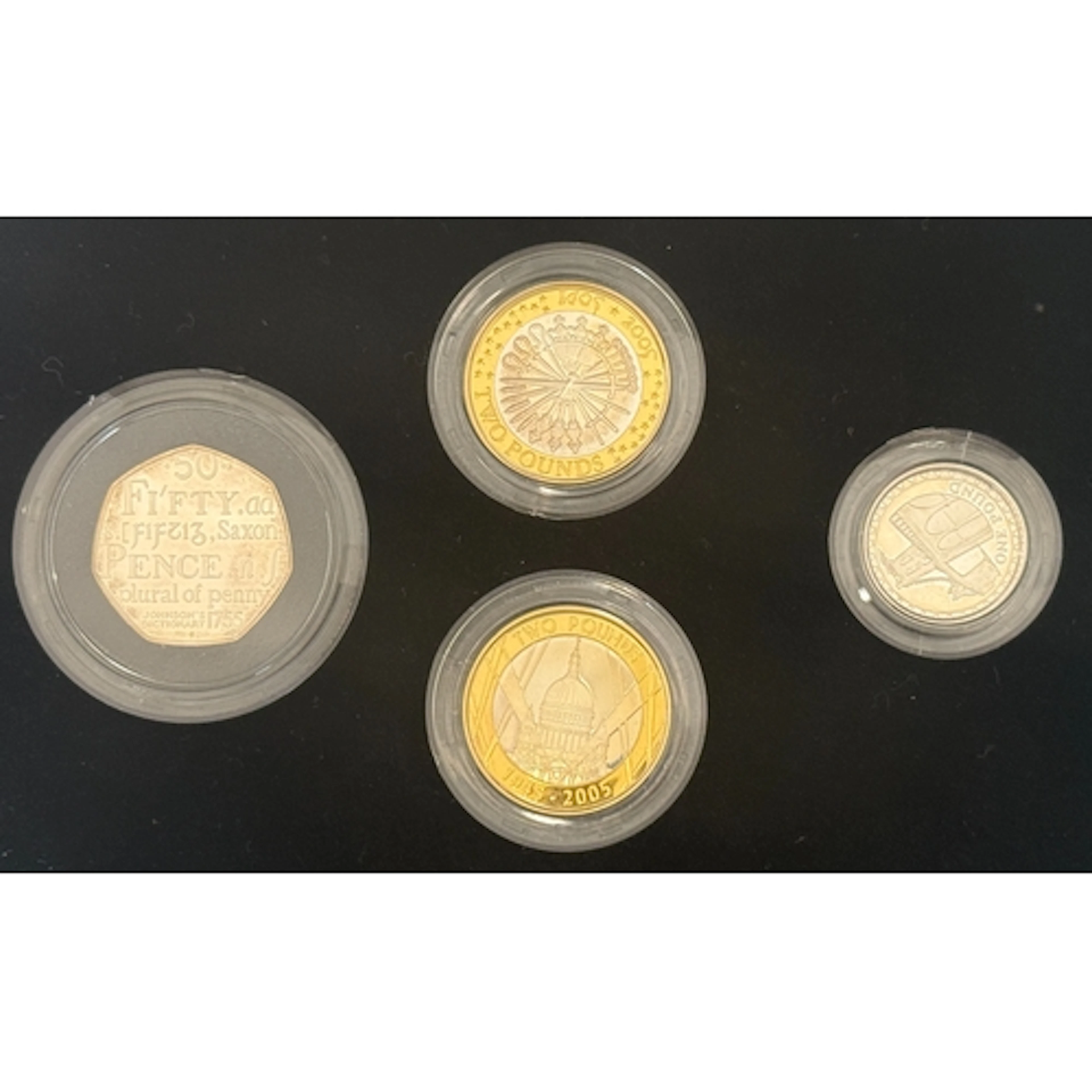UK 2005 Silver Piedfort Collection, comprising of four coins...
