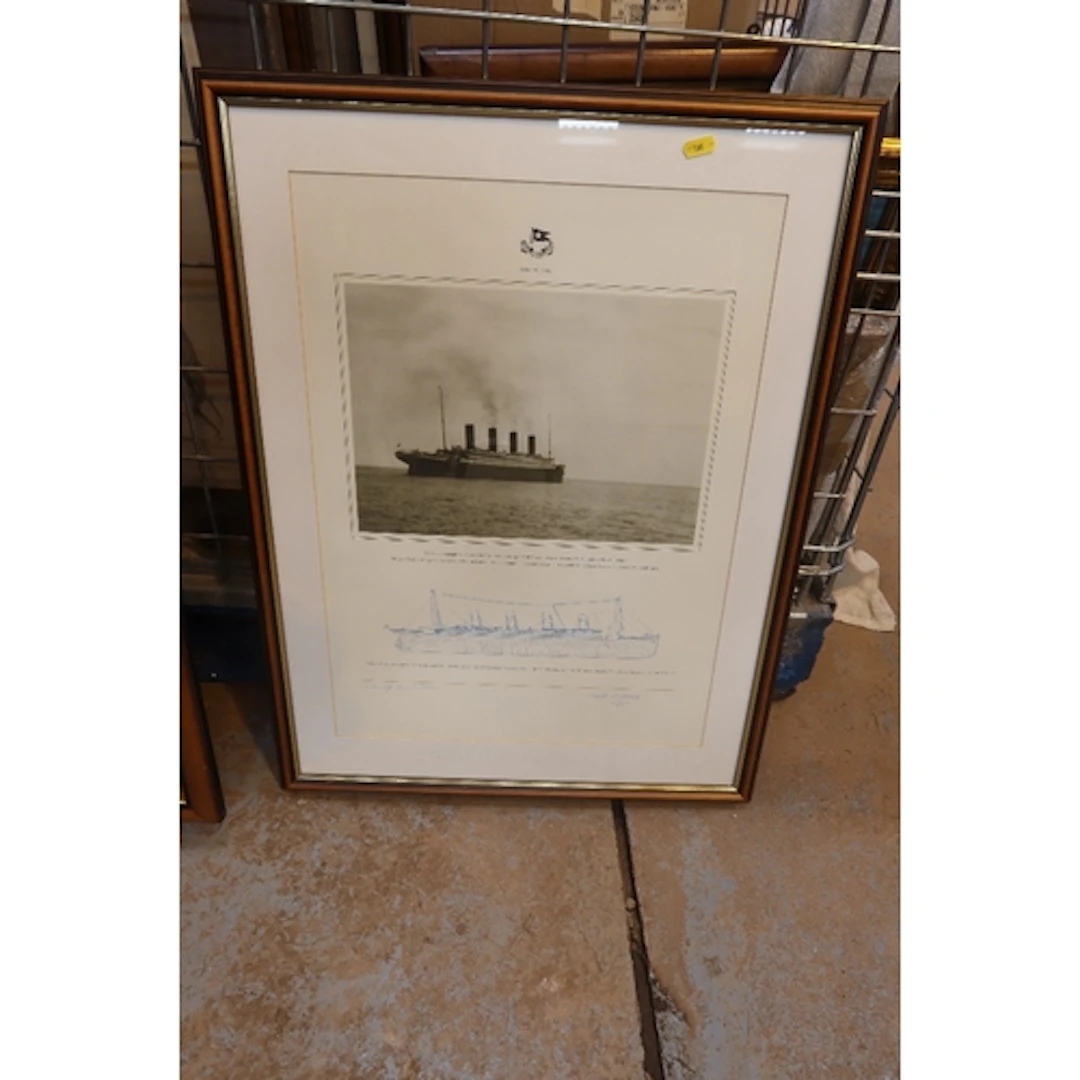 Titanic photograph signed Jack o’Dell 1991