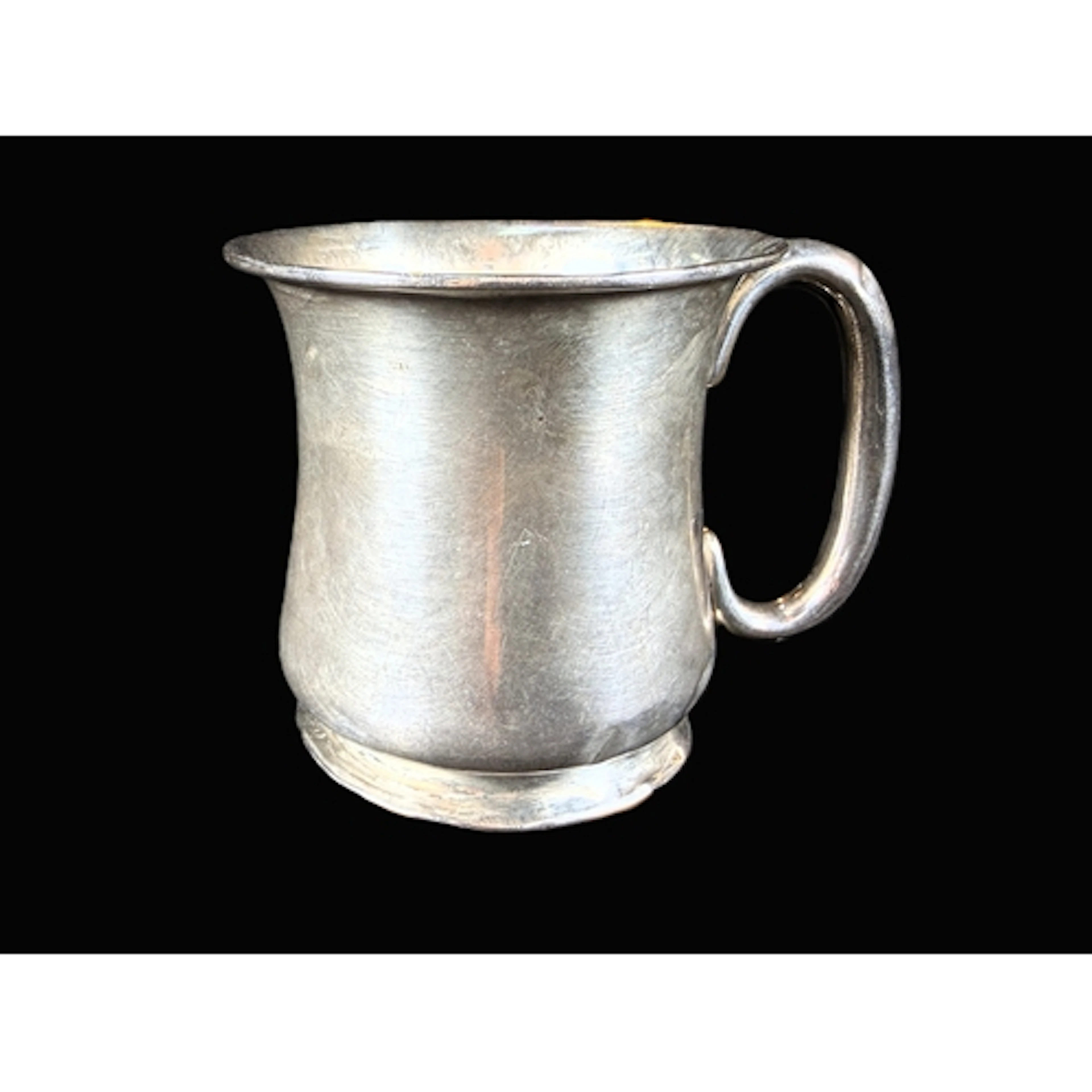 A hallmarked silver christening mug, Birmingham 1914