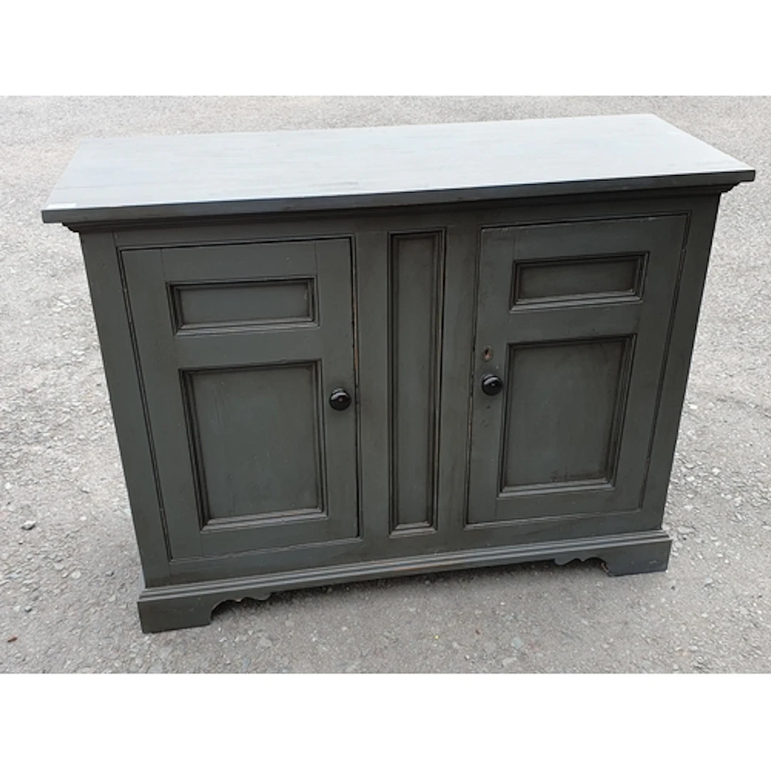 A painted pine Sideboard fitted pair of panelled cupboard do...