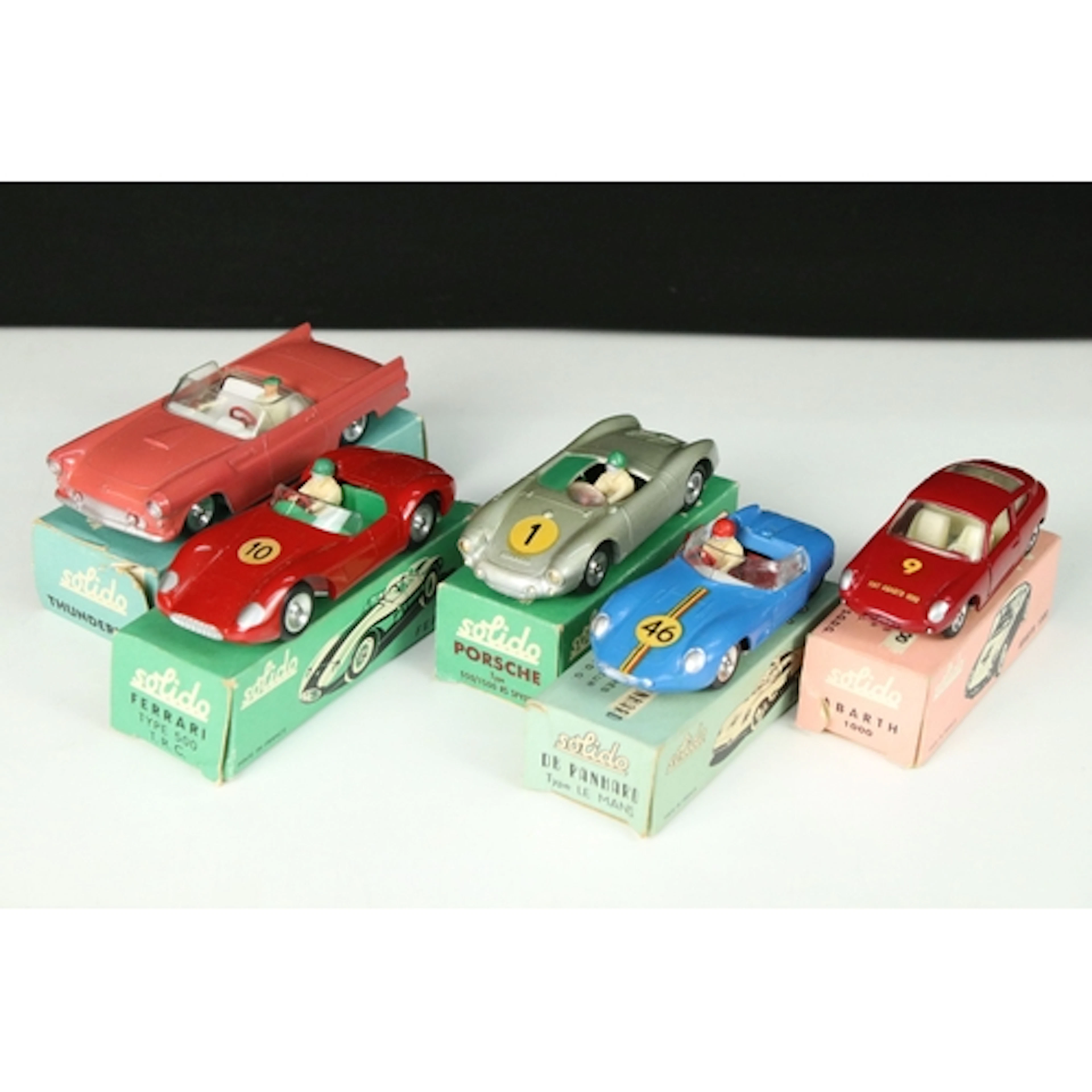 Five boxed Solido diecast models to include Thunderbird in d...