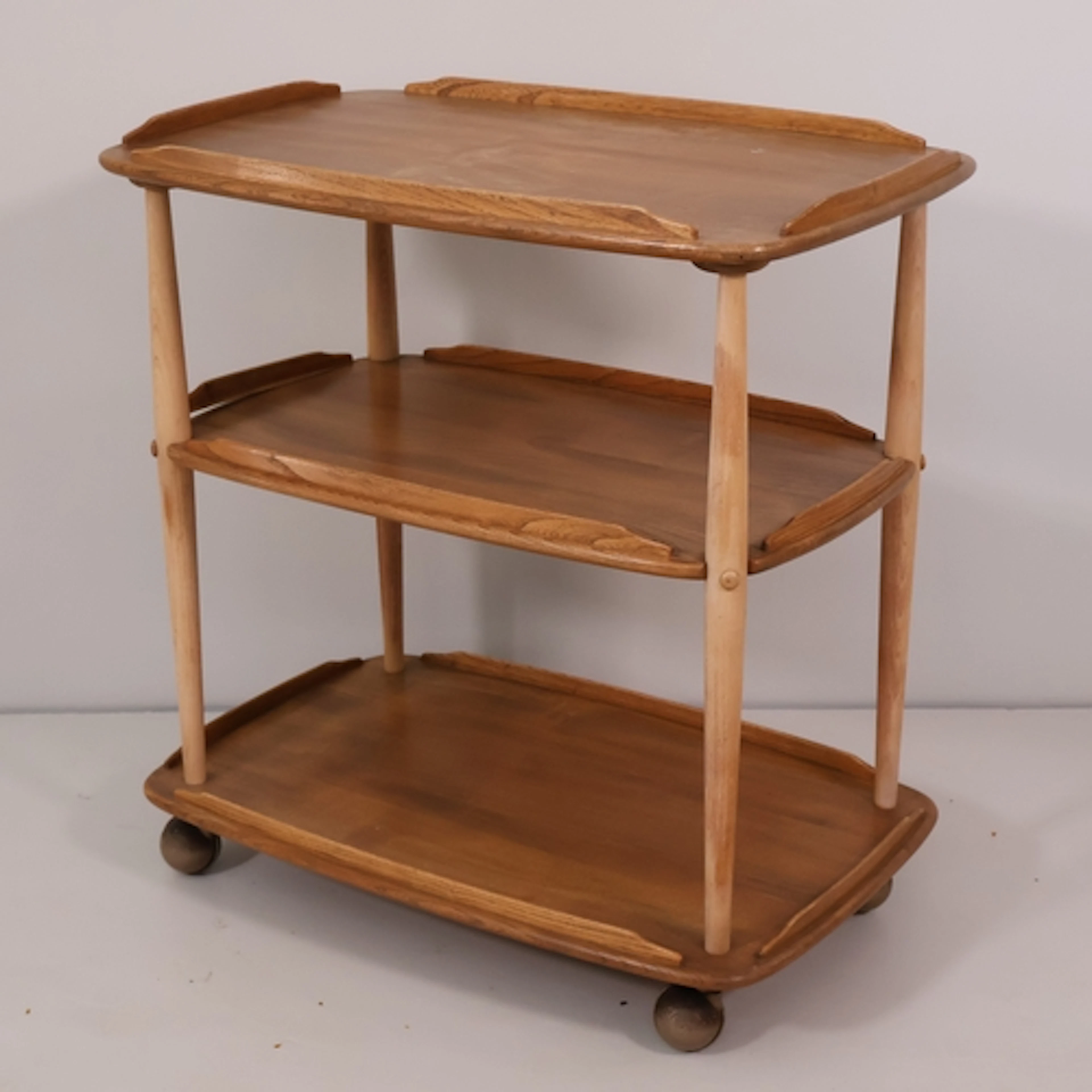 Ercol - A Mid Century Windsor model 458 three tier drinks tr...