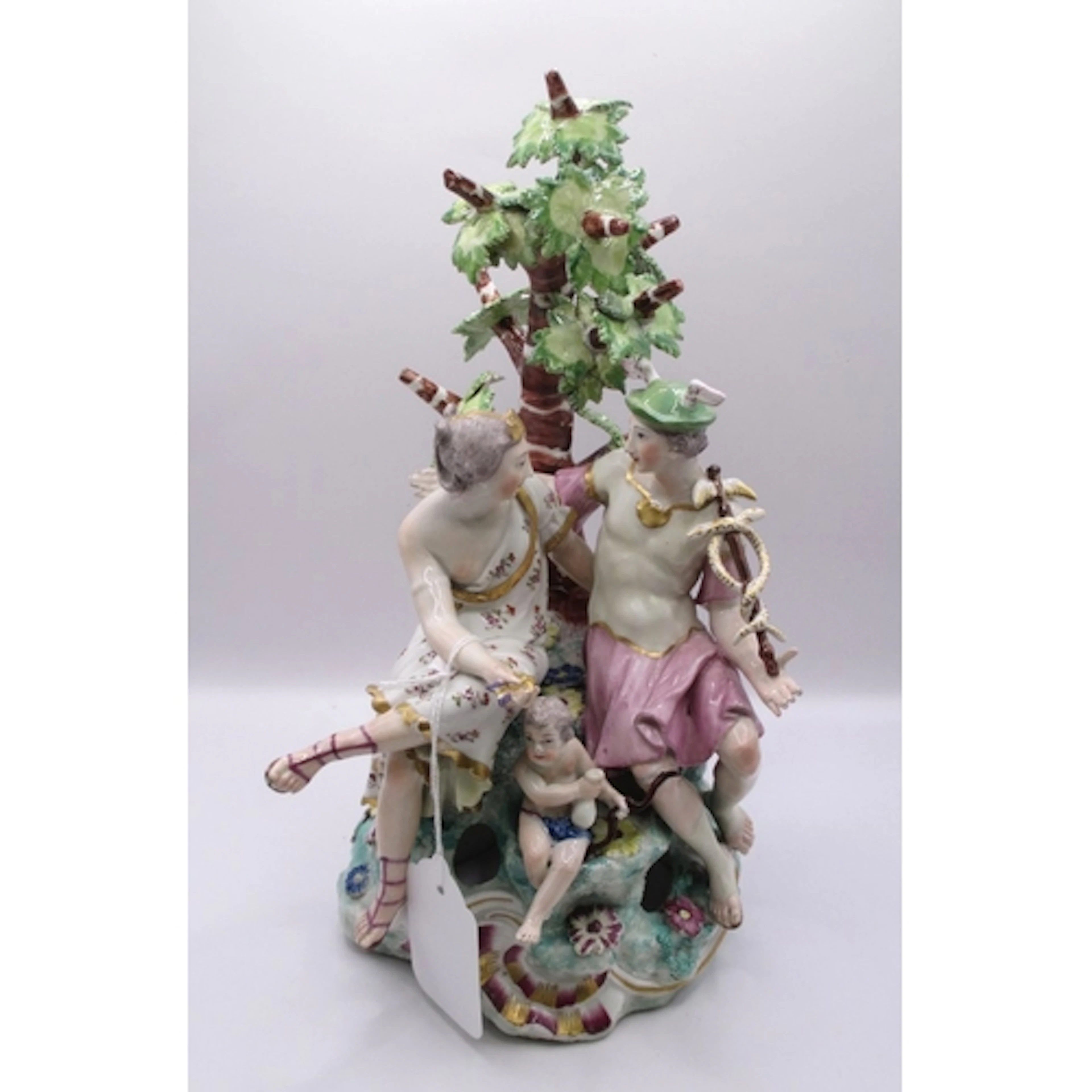 Pair of 18th Century Vienna porcelain groups, Neptune and Ve...