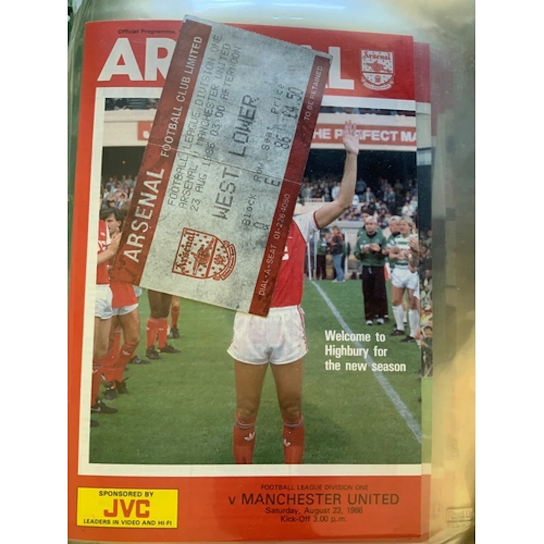 86/87 Arsenal Home Football Programmes Tickets + Reserves: 2...