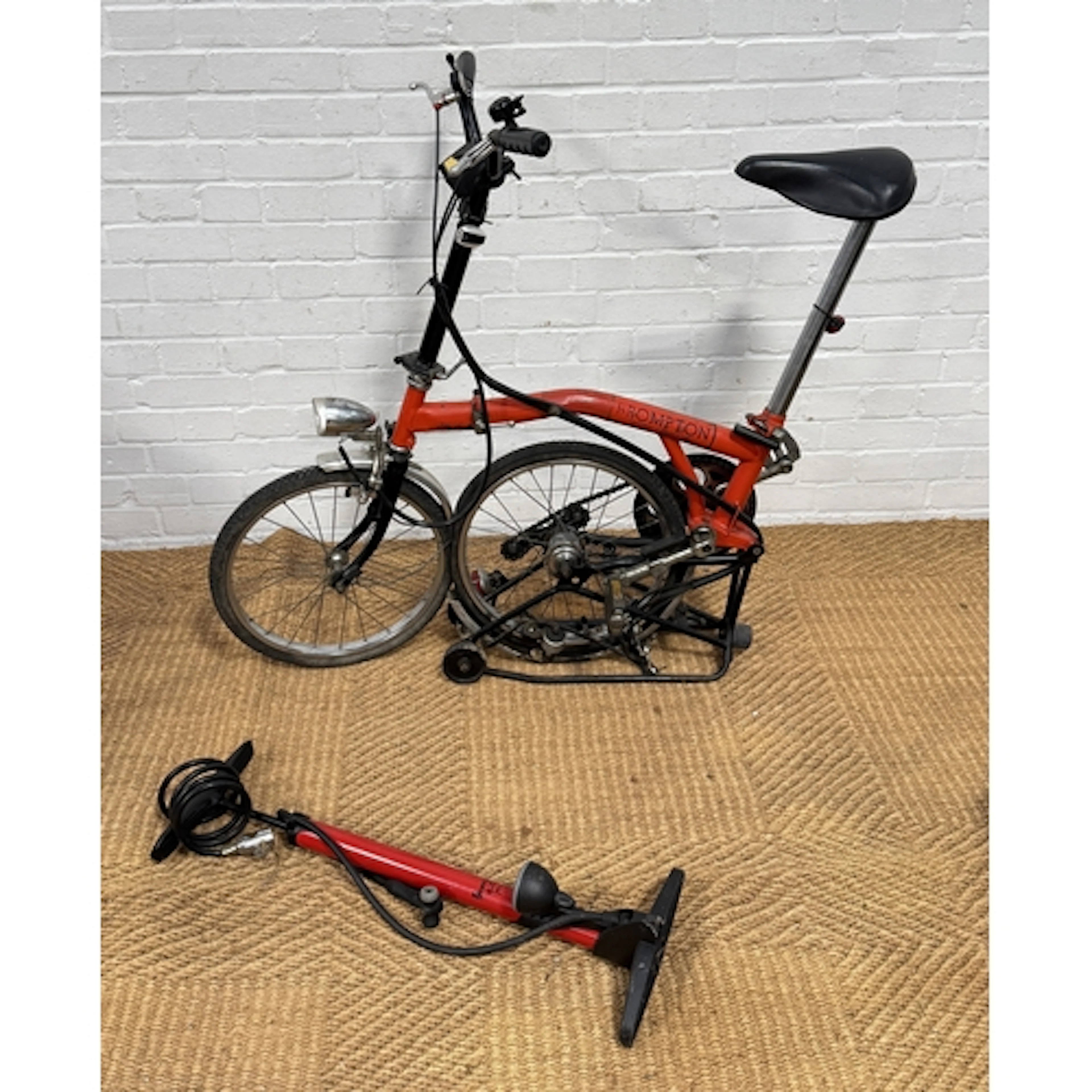A FOLDING BROMPTON BICYCLE