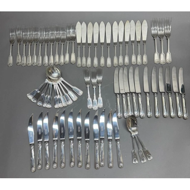 A part silver cutlery service by United Cutlers of Sheffield...