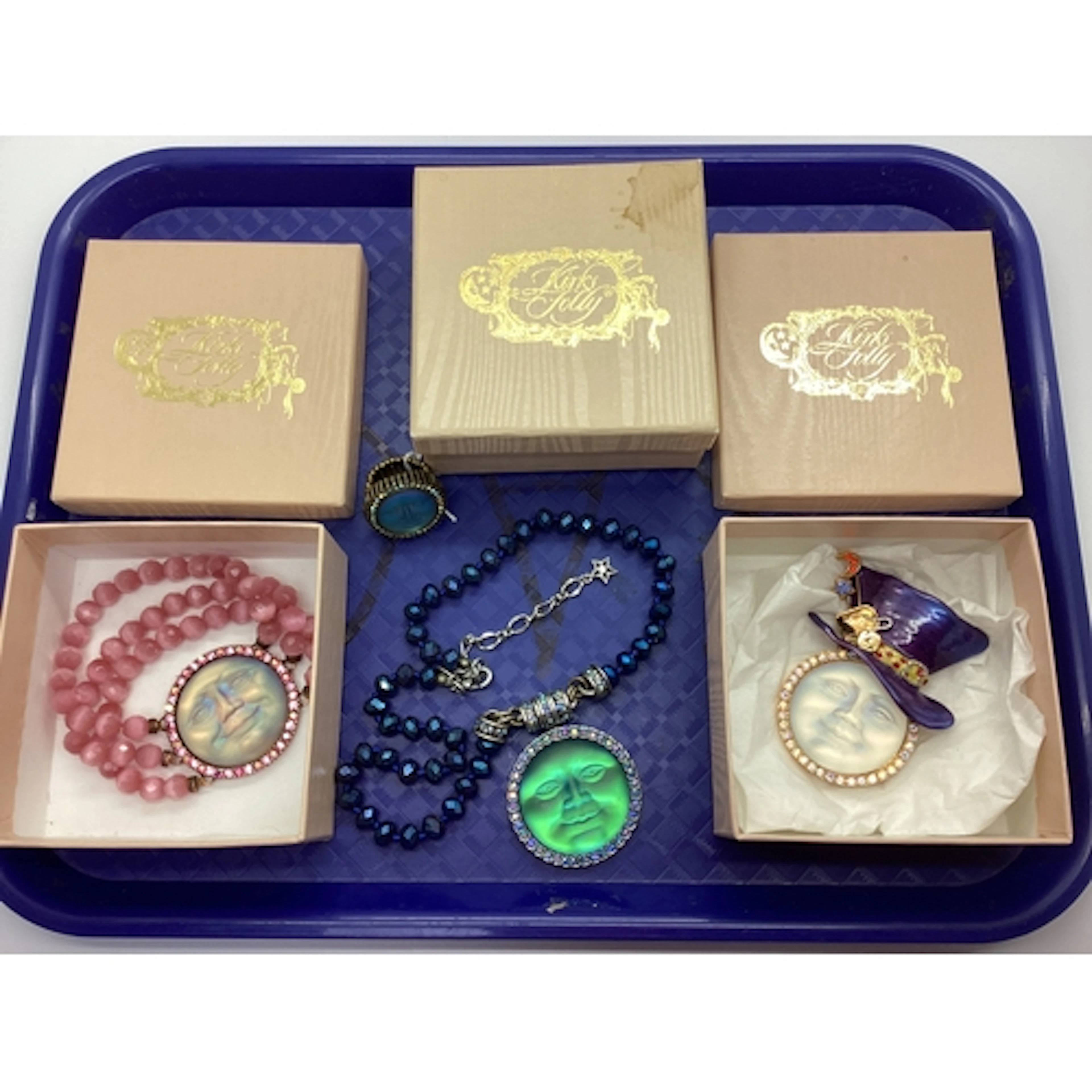 Kirks Folly Mad Hatter Costume Brooch / Pendant, boxed; toge...