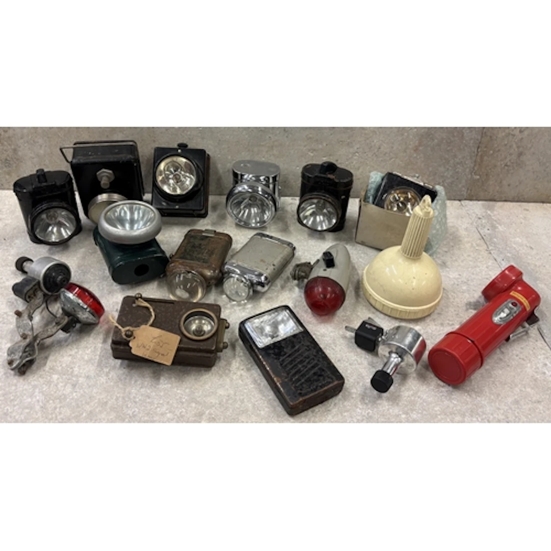 A WW2 signal torch together with a good collection of vintag...
