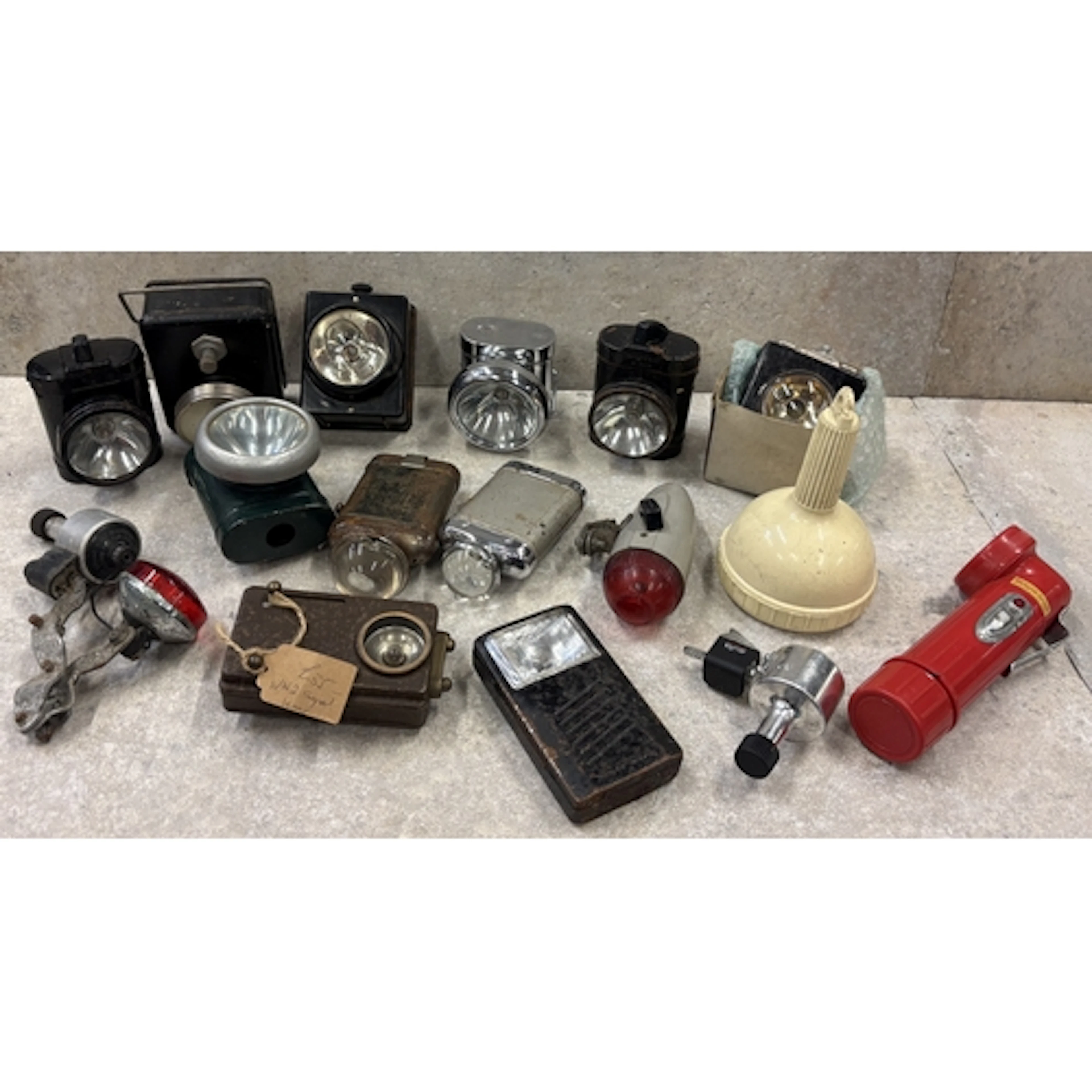A WW2 signal torch together with a good collection of vintag...