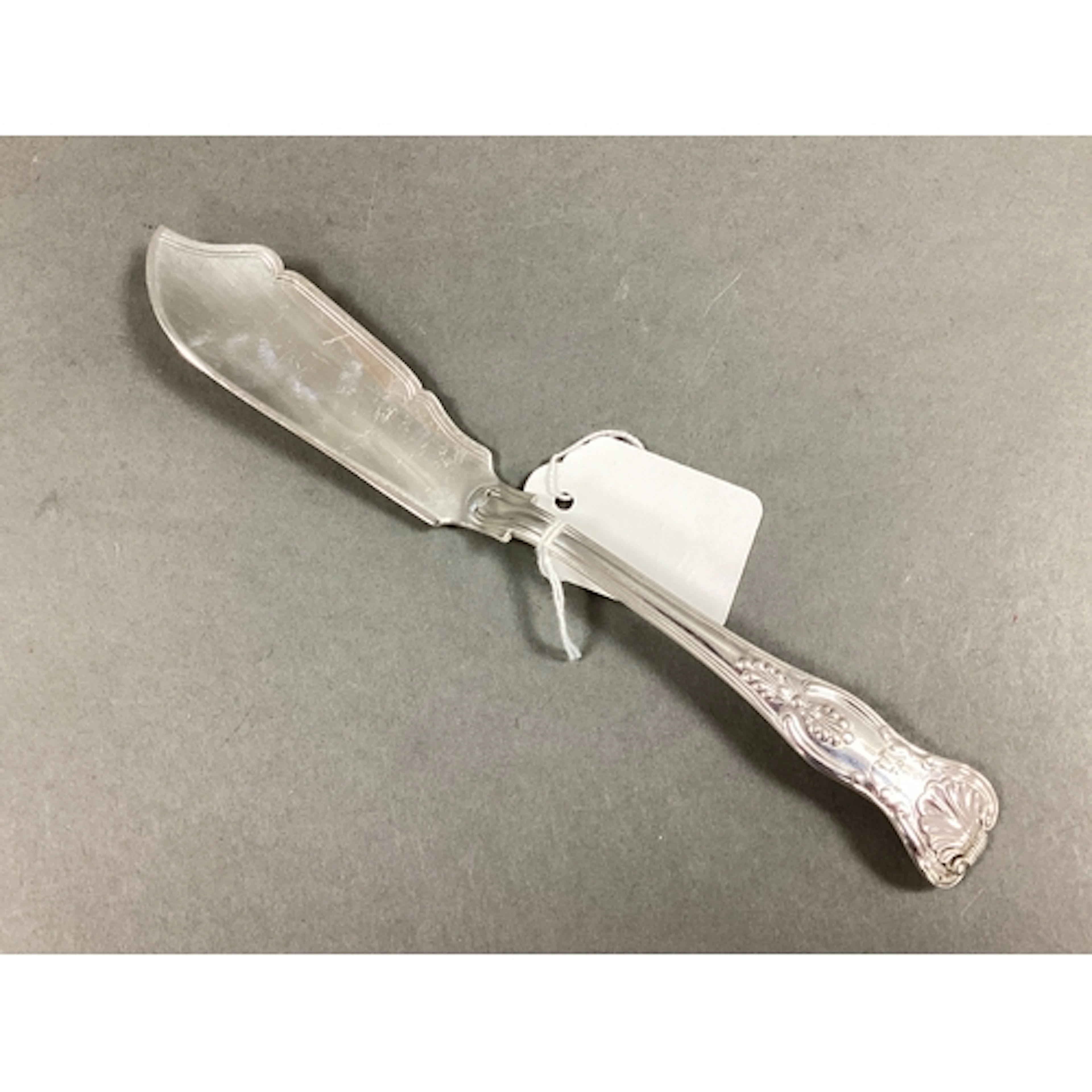 A Victorian Hallmarked Silver Kings Pattern Fish Knife, Elki...