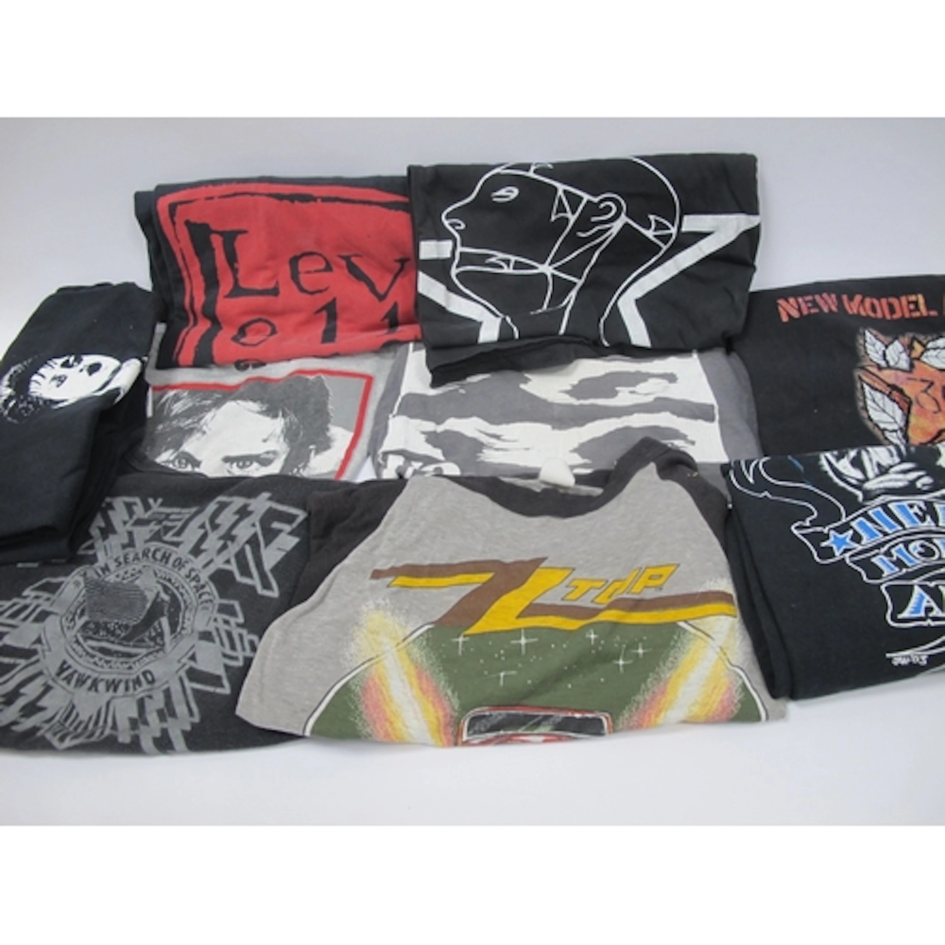 Lot of 9 Music Related T-Shirts by artists including, ZZ Top...