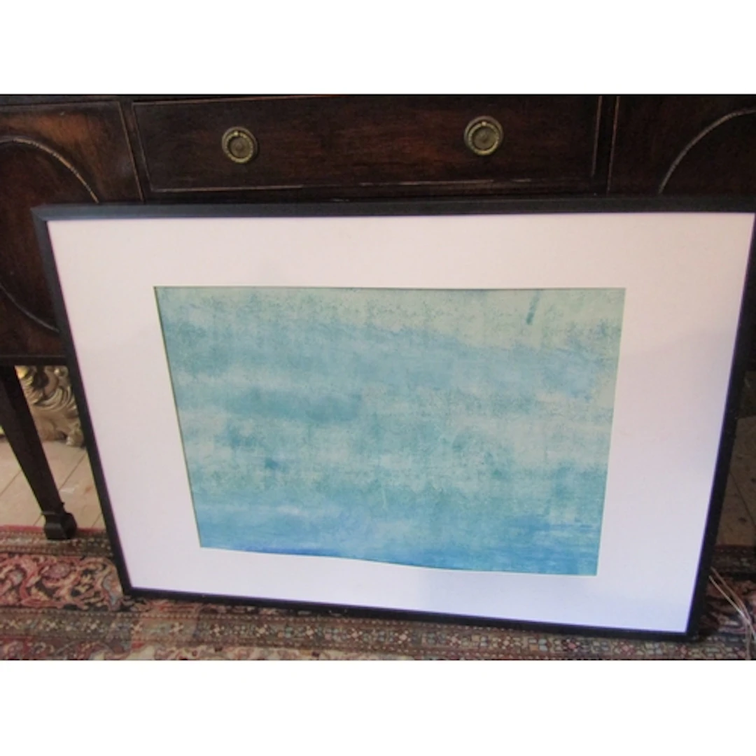 Modern School Lithograph Abstract Composition Frame Approxim...