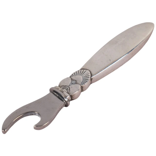GEORG JENSEN - a Danish sterling silver handled Cactus bottl...
