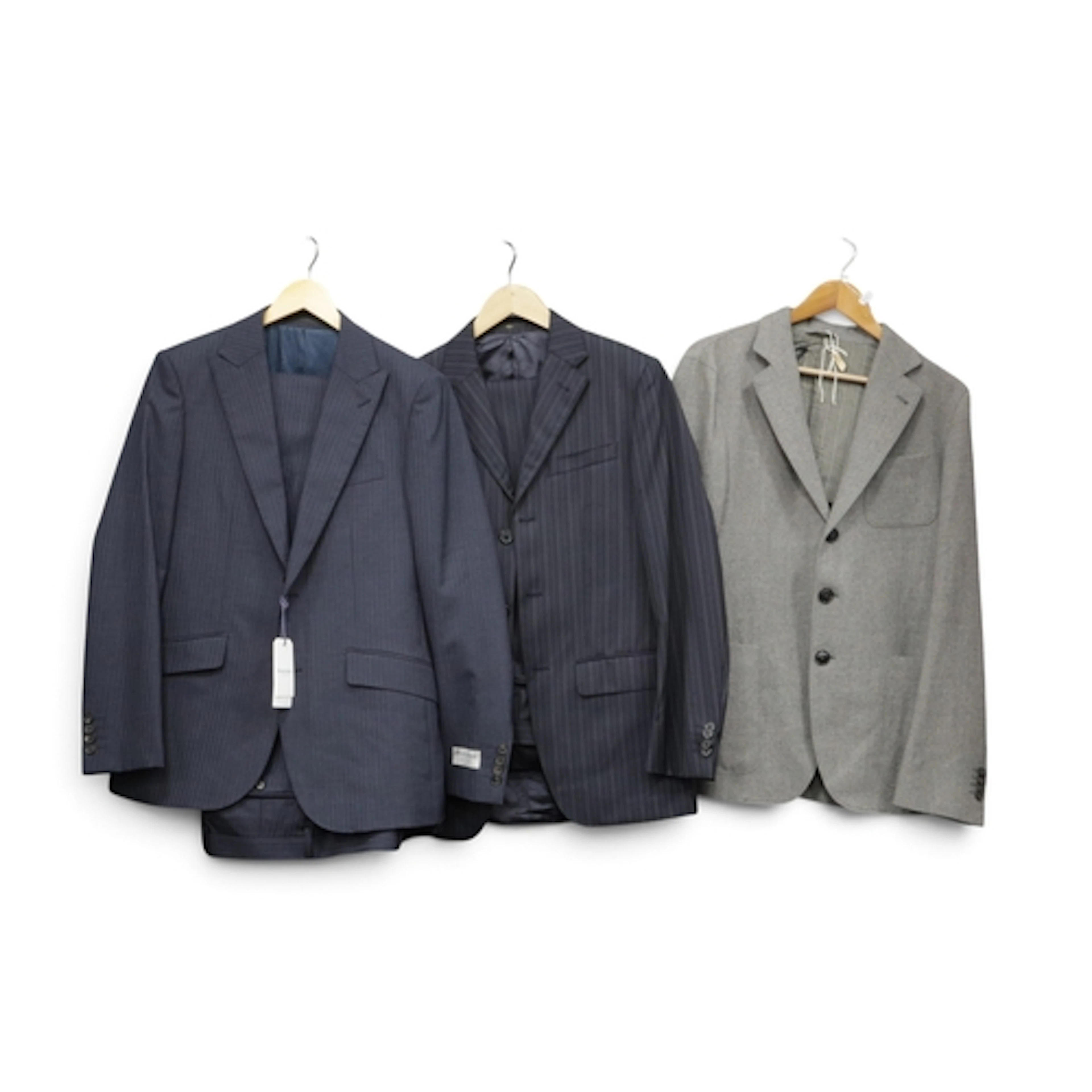 Hardy Amies; A Gents Navy Wool Two-Piece Suit, Brinsley fit,...