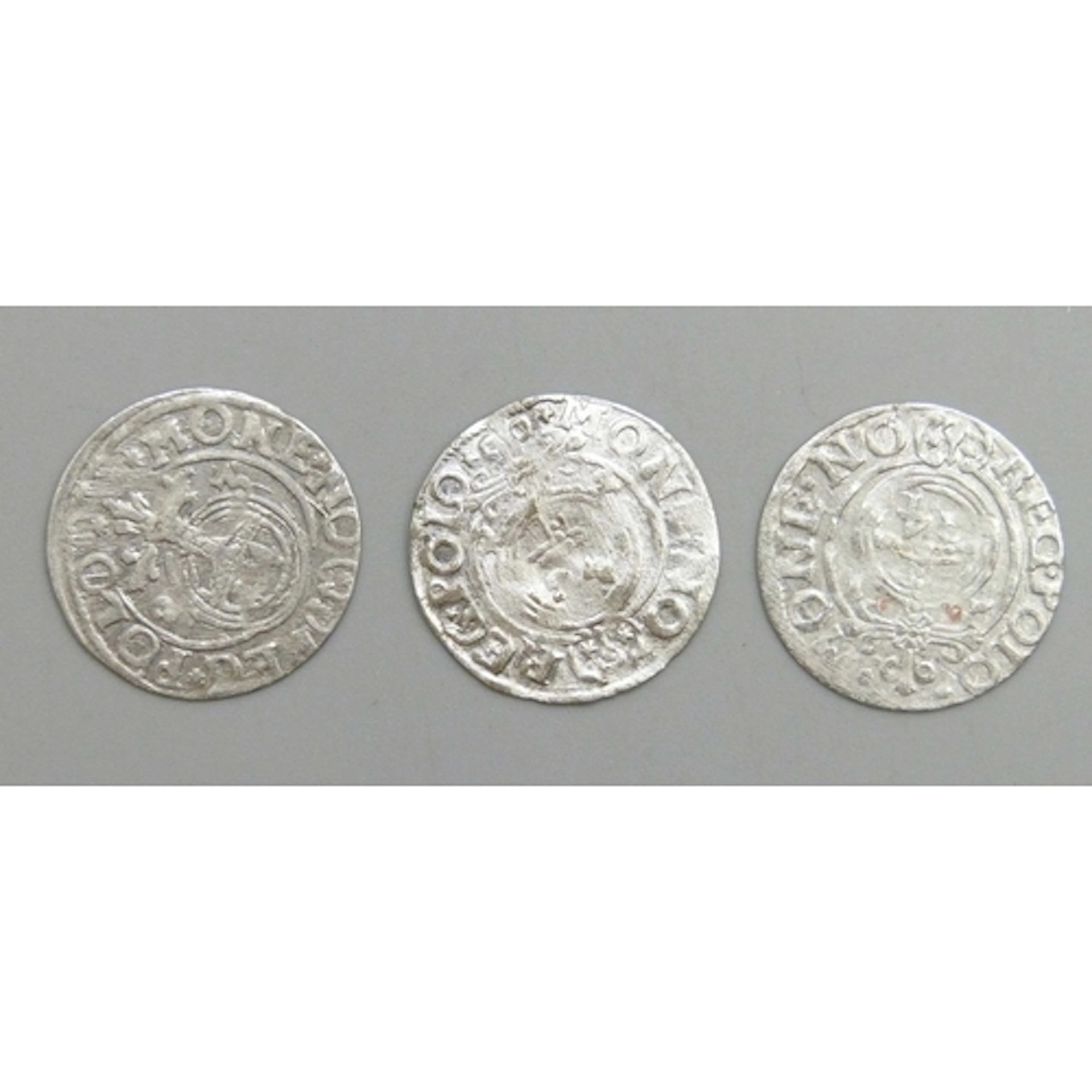 Three silver Polish hammered coins Sigismund III Vasa, 1587-...