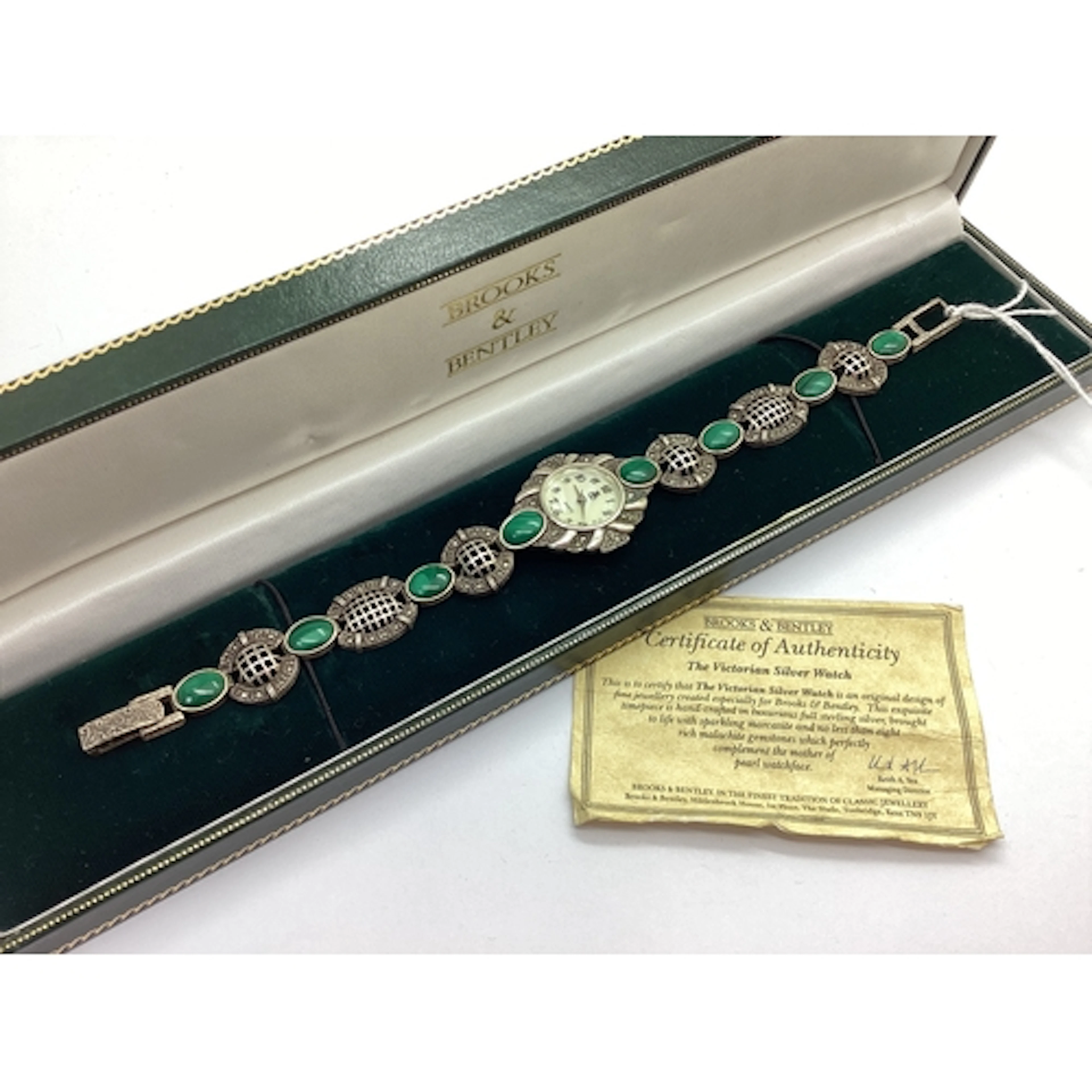 Brooks & Bentley; A Modern Hallmarked Silver Marcasite and M...