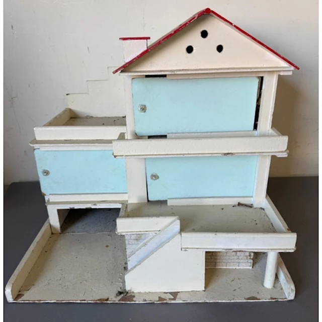 A Scratch built Dolls House, height 50cm