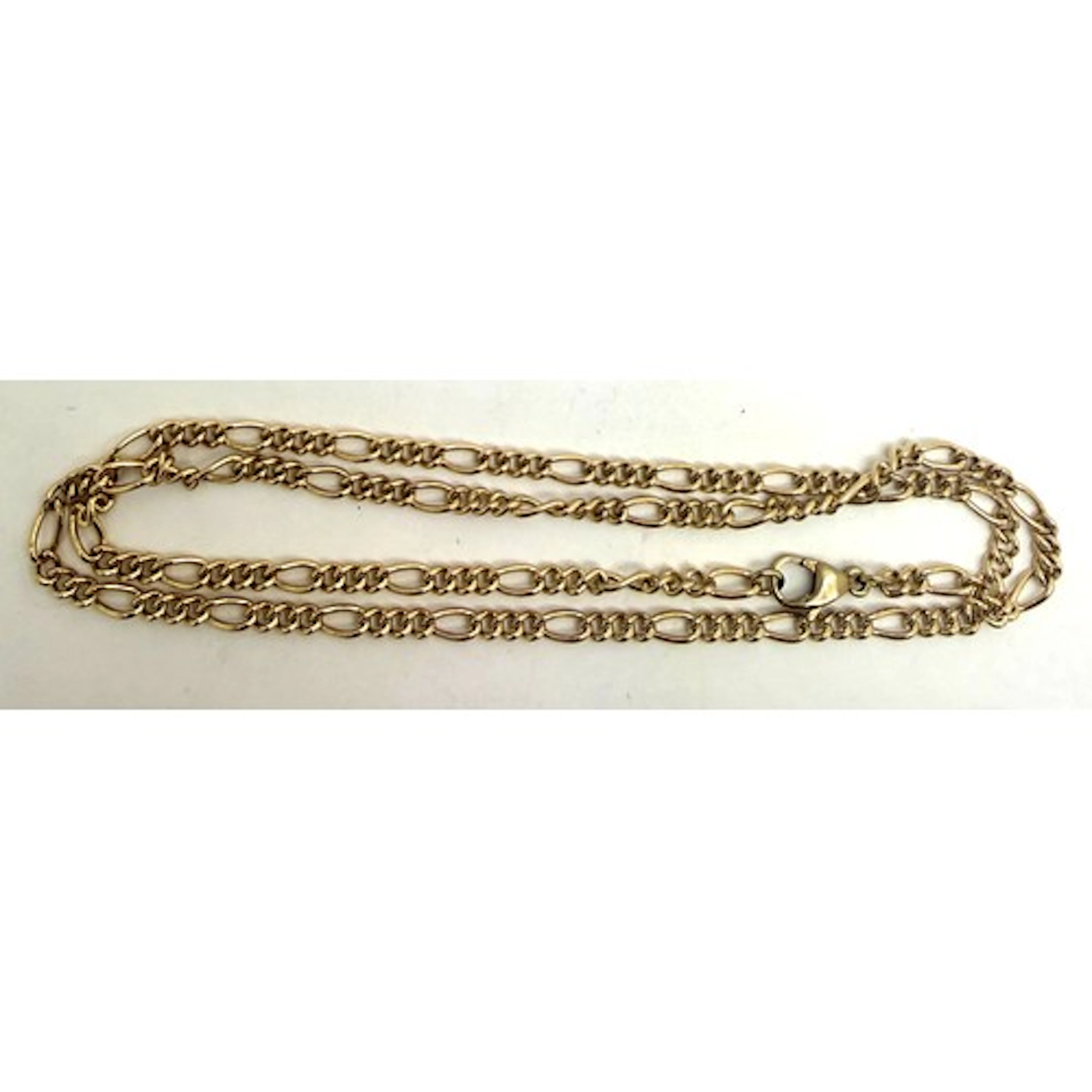 A 9 carat gold chain necklace. Length 46cm. weight 9.1gm.