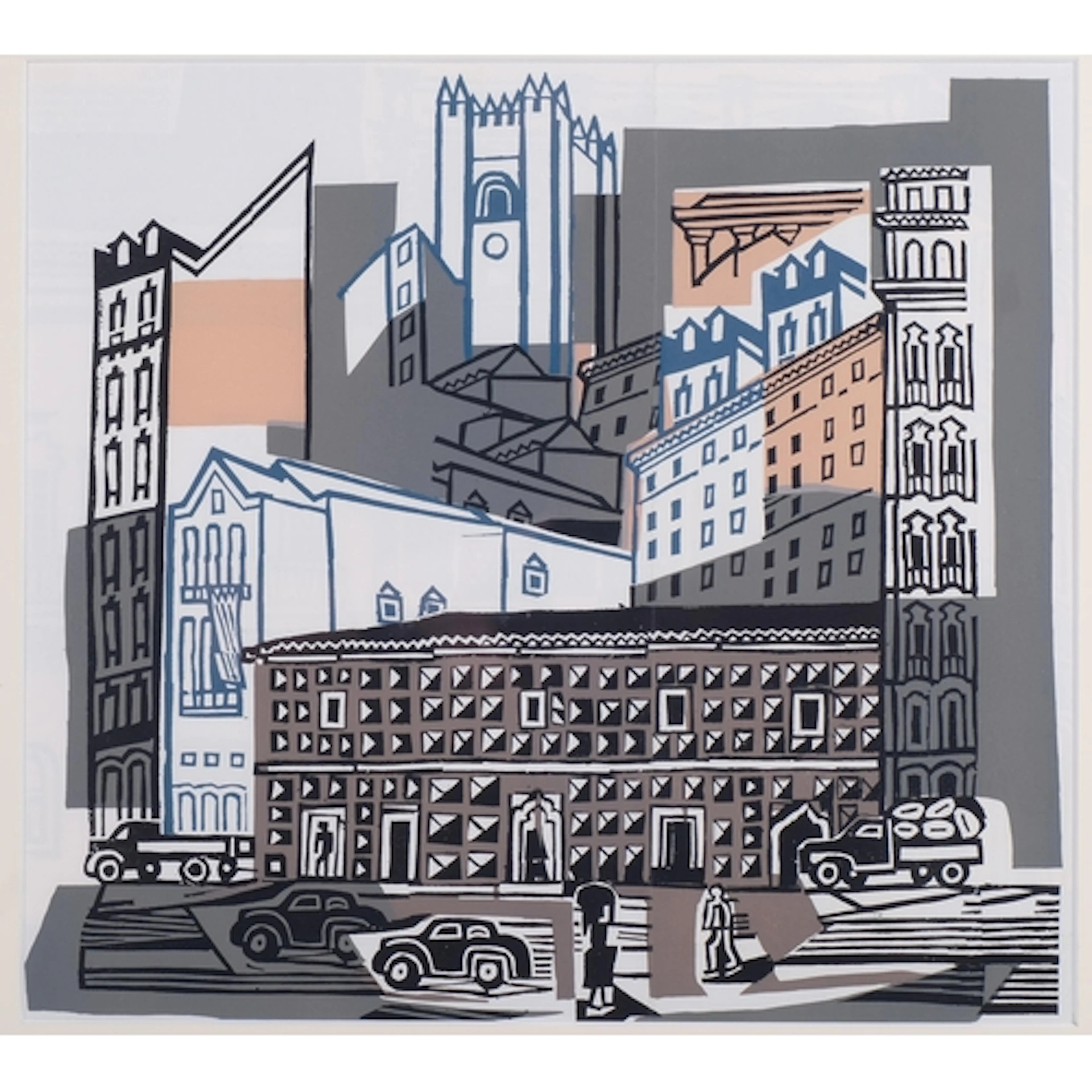 Edward Bawden (1903-1989), line block on paper, Casa Dos Bic...