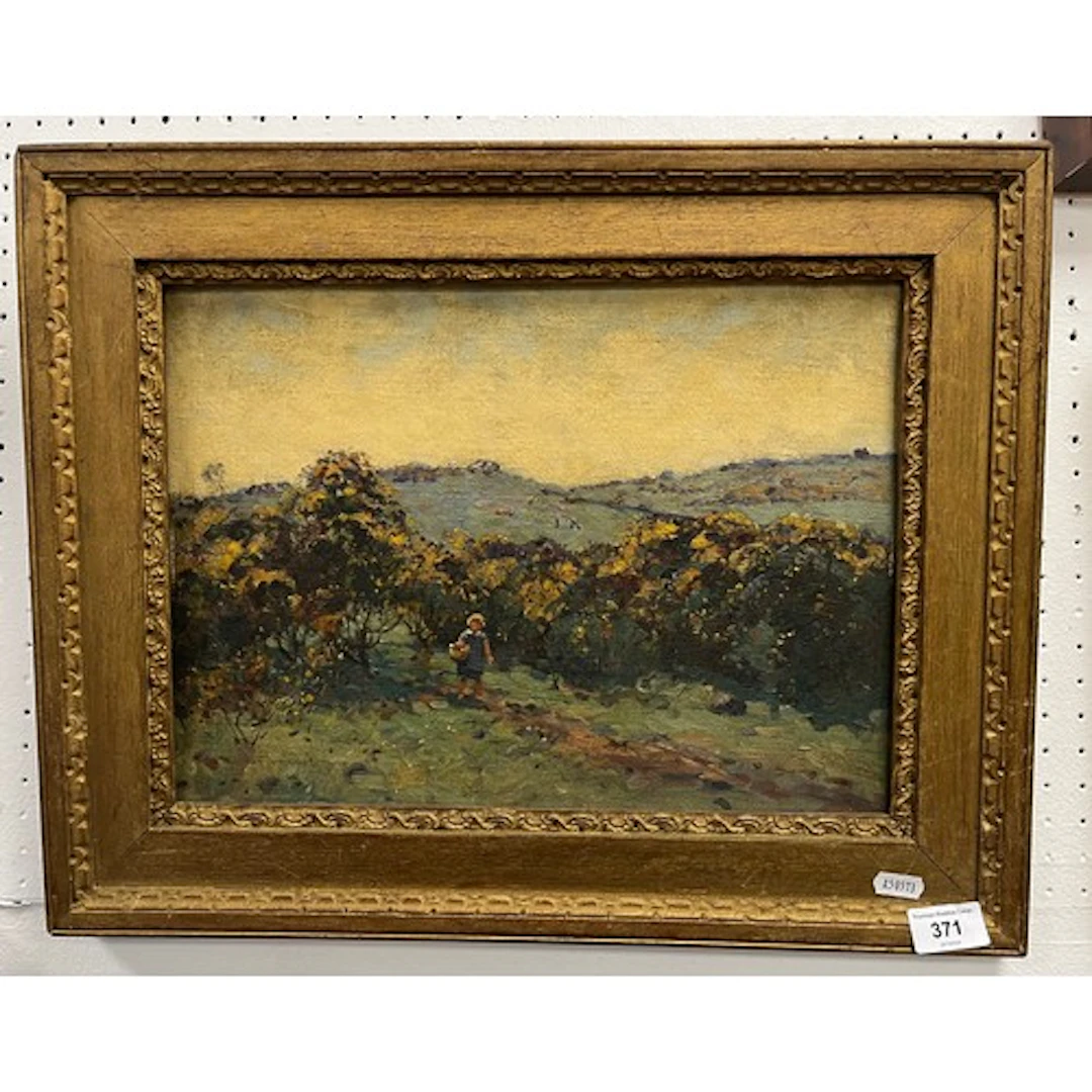 Wat Miller, "Broom on Gleniffer Braes", Oil on Board, 28cm ...
