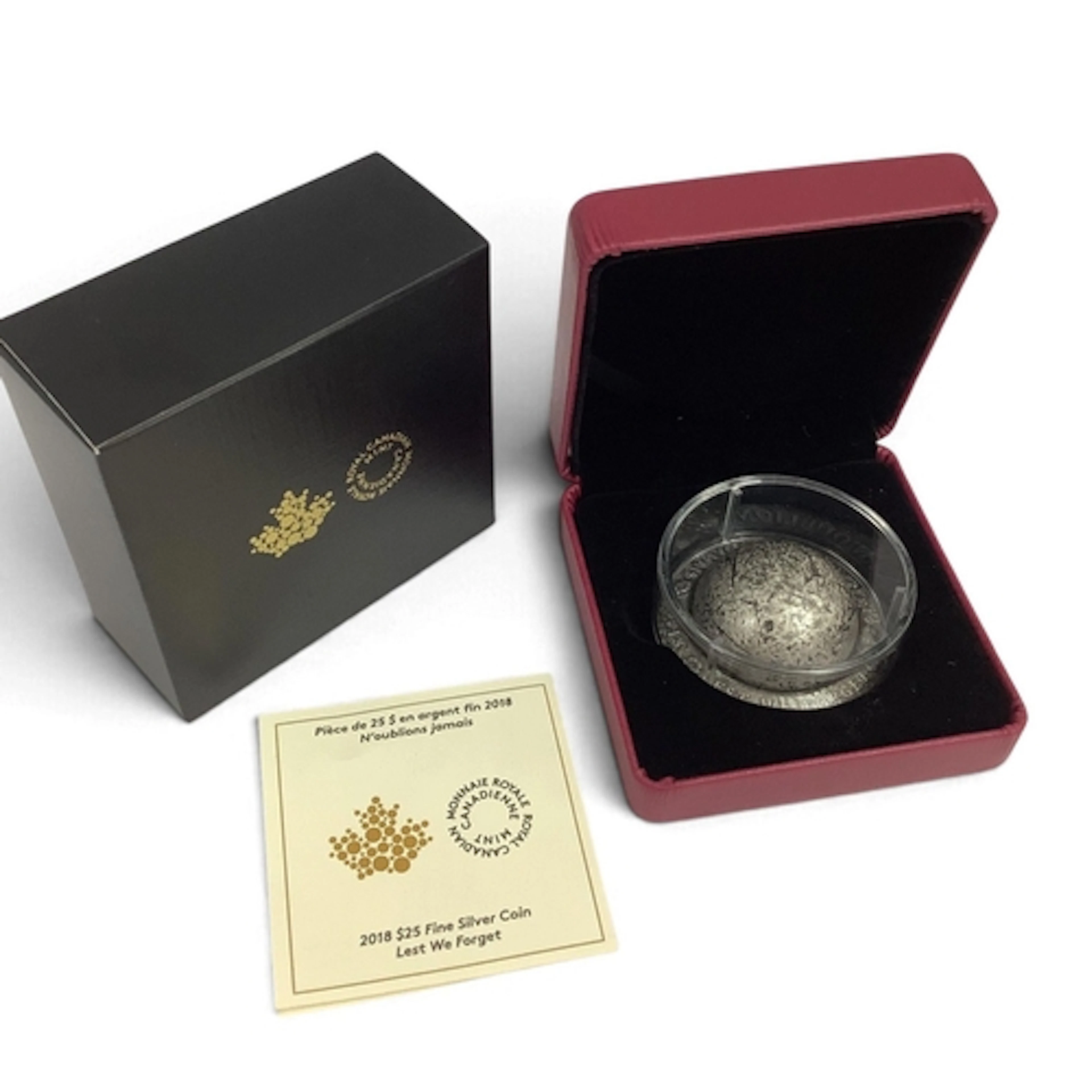2018 Royal Canadian Mint Fine Silver Lest We Forget Helmet S...