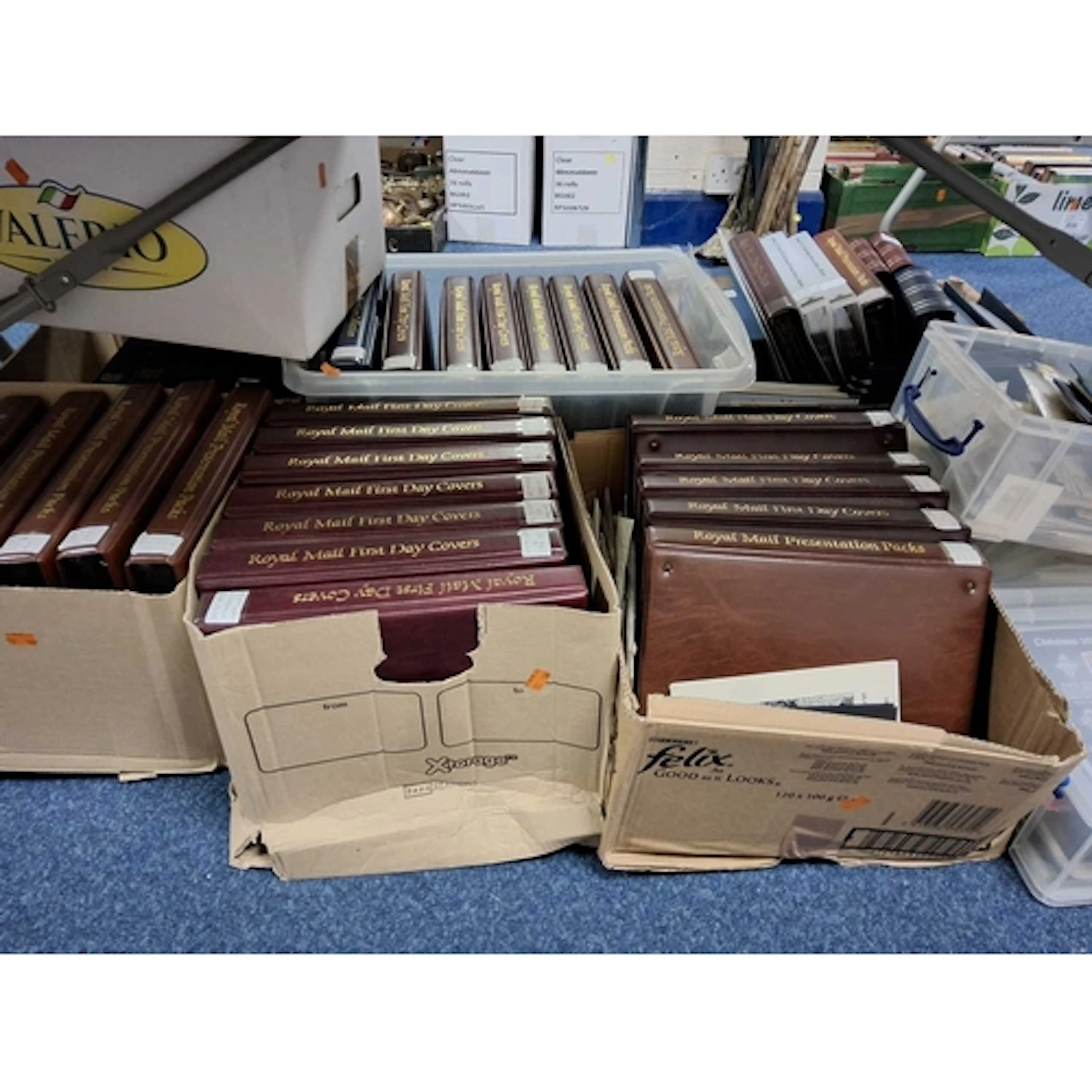 10 BOXES OF STAMPS BEING GB FROM 1960S TO EARLY 2020S. We no...