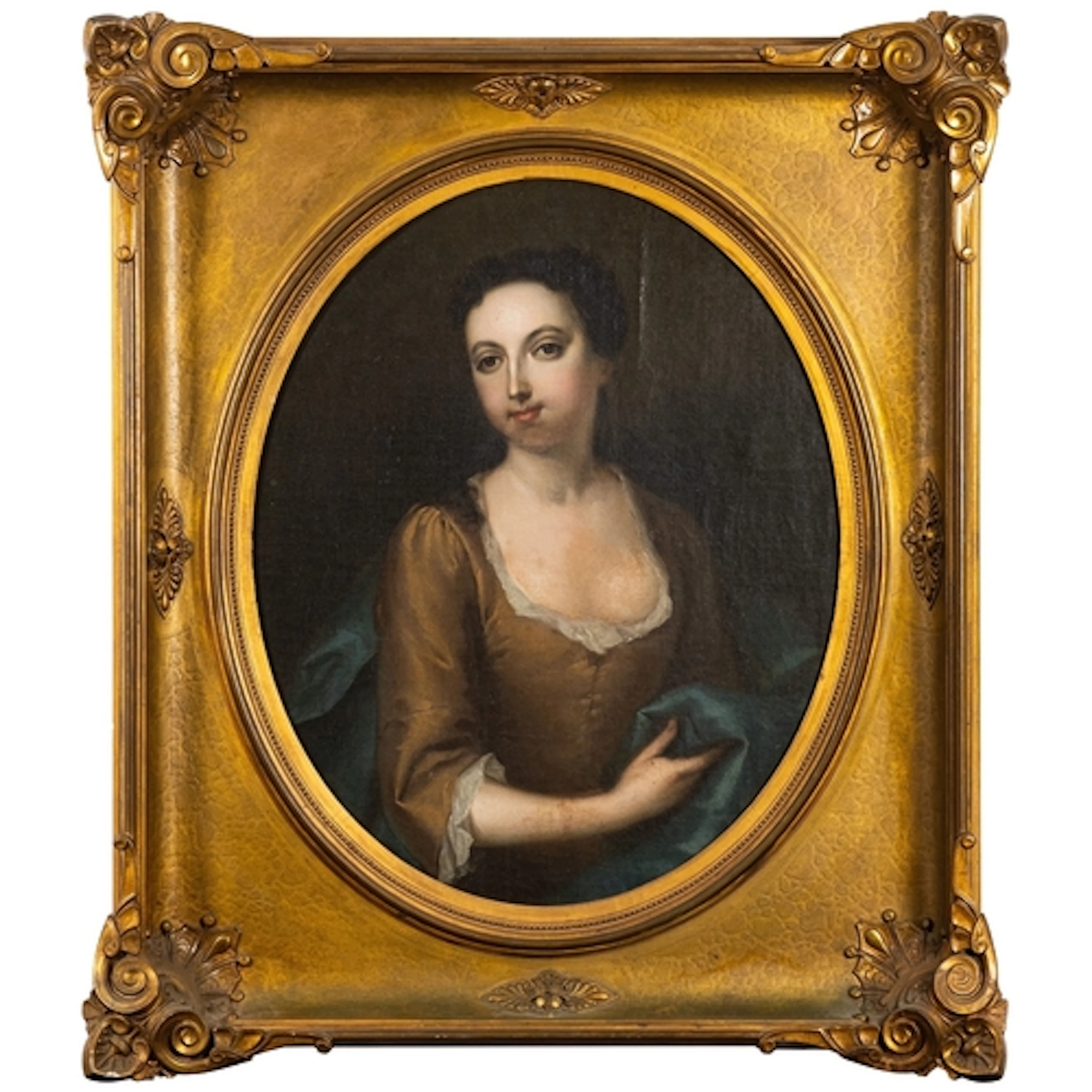 18th Century British school - Portrait study of a lady in y...