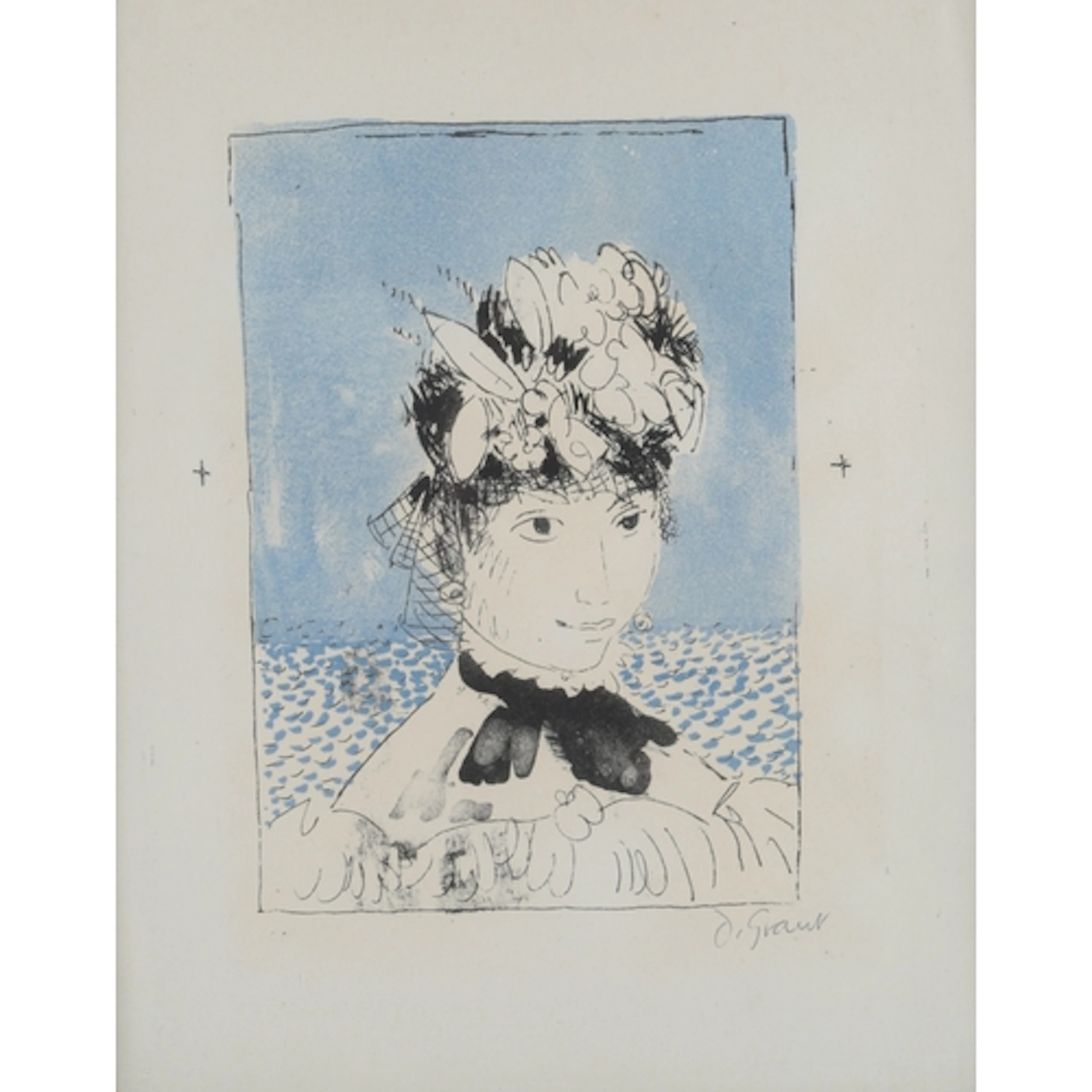 § Duncan Grant (1885-1978) A rare lithograph 'Easter Bonnet...