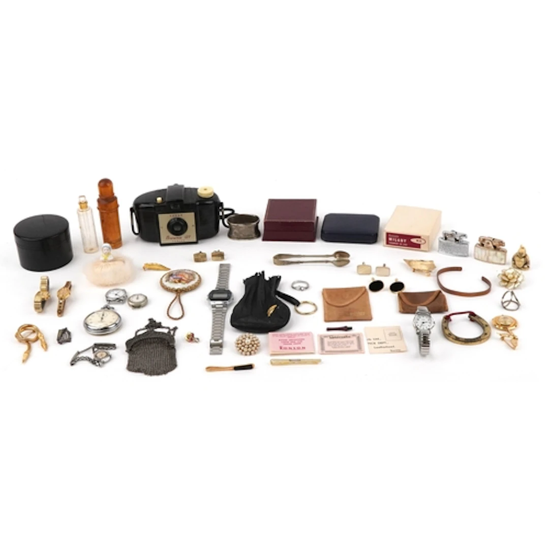 Vintage and later costume jewellery and objects including wr...