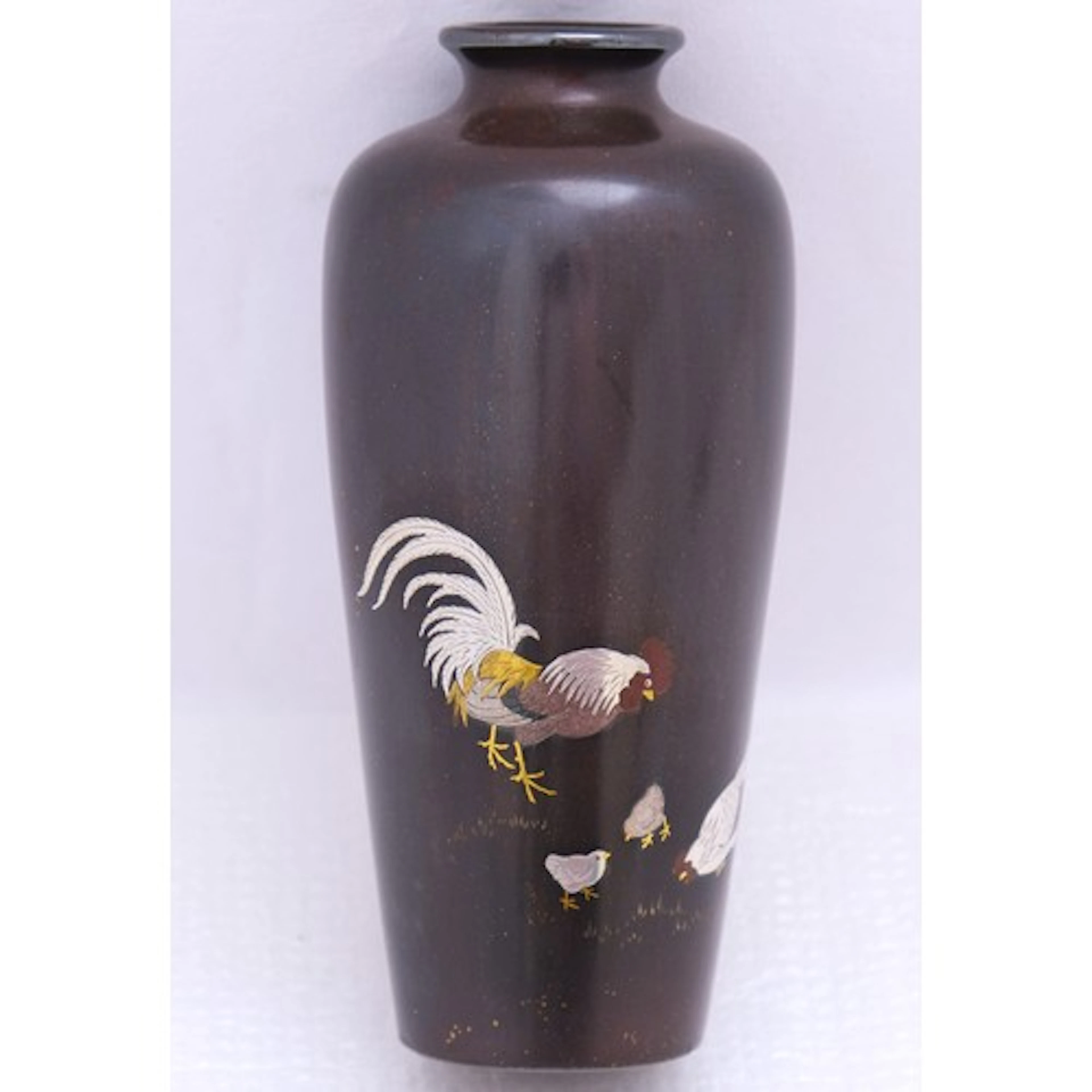 A JAPANESE BRONZE MIXED METAL VASE MEIJI PERIOD (1868-1912)...
