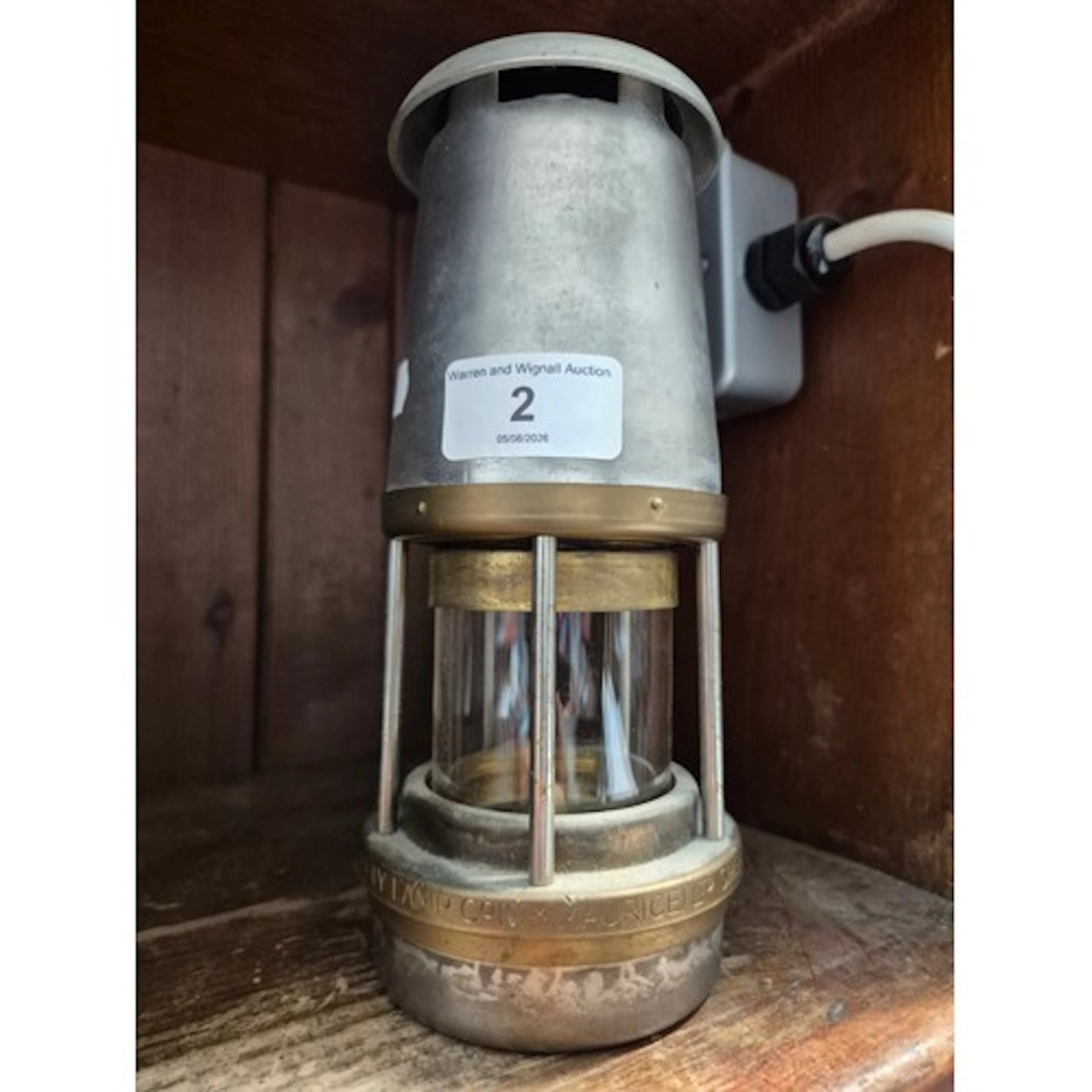 A Wolf type FS miners safety lamp by Wm Maurice , Sheffield