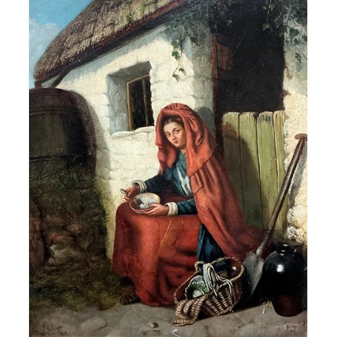 James R. Edgar (1819-1876) Humble Provisions signed, oil o...