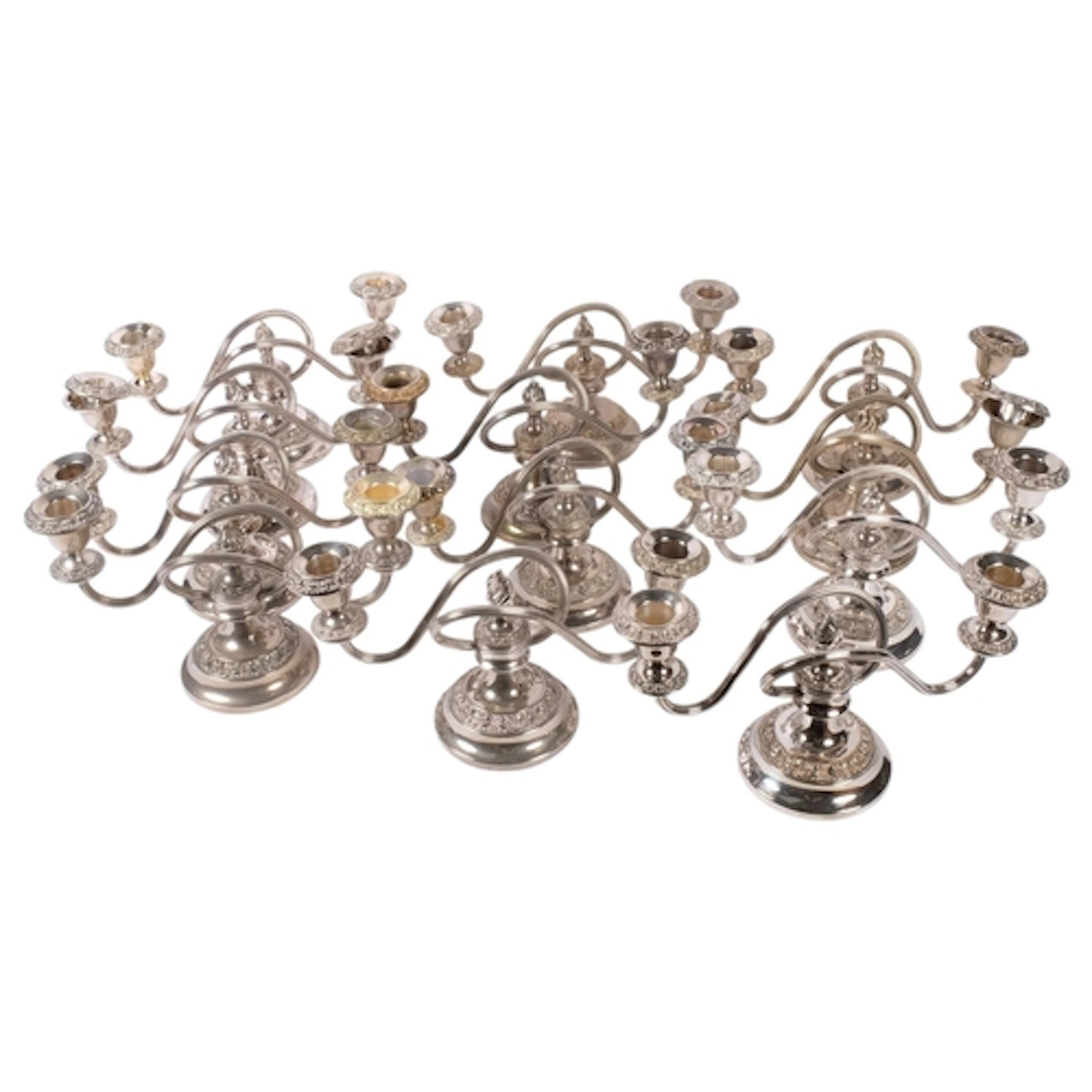 A box containing a variety of silver plated Victorian design...