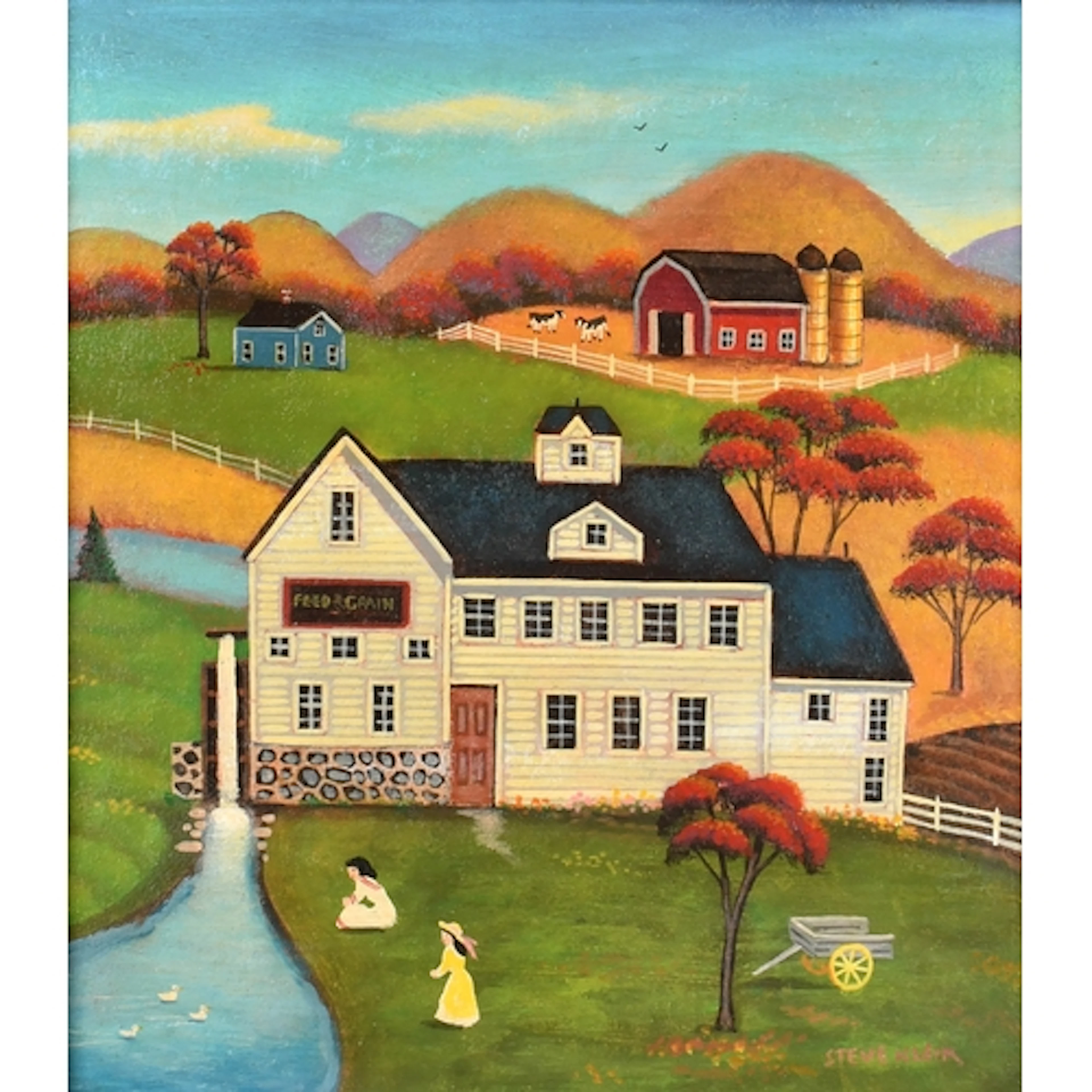 Steve Klein (20th-21st Century) American. "Country Mill", Oi...