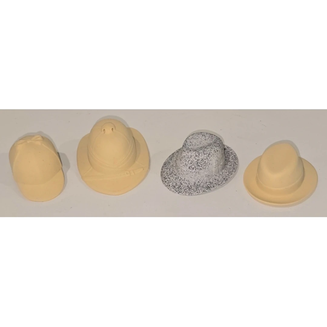 Poole Pottery hard to find group of hats made as samples (4)