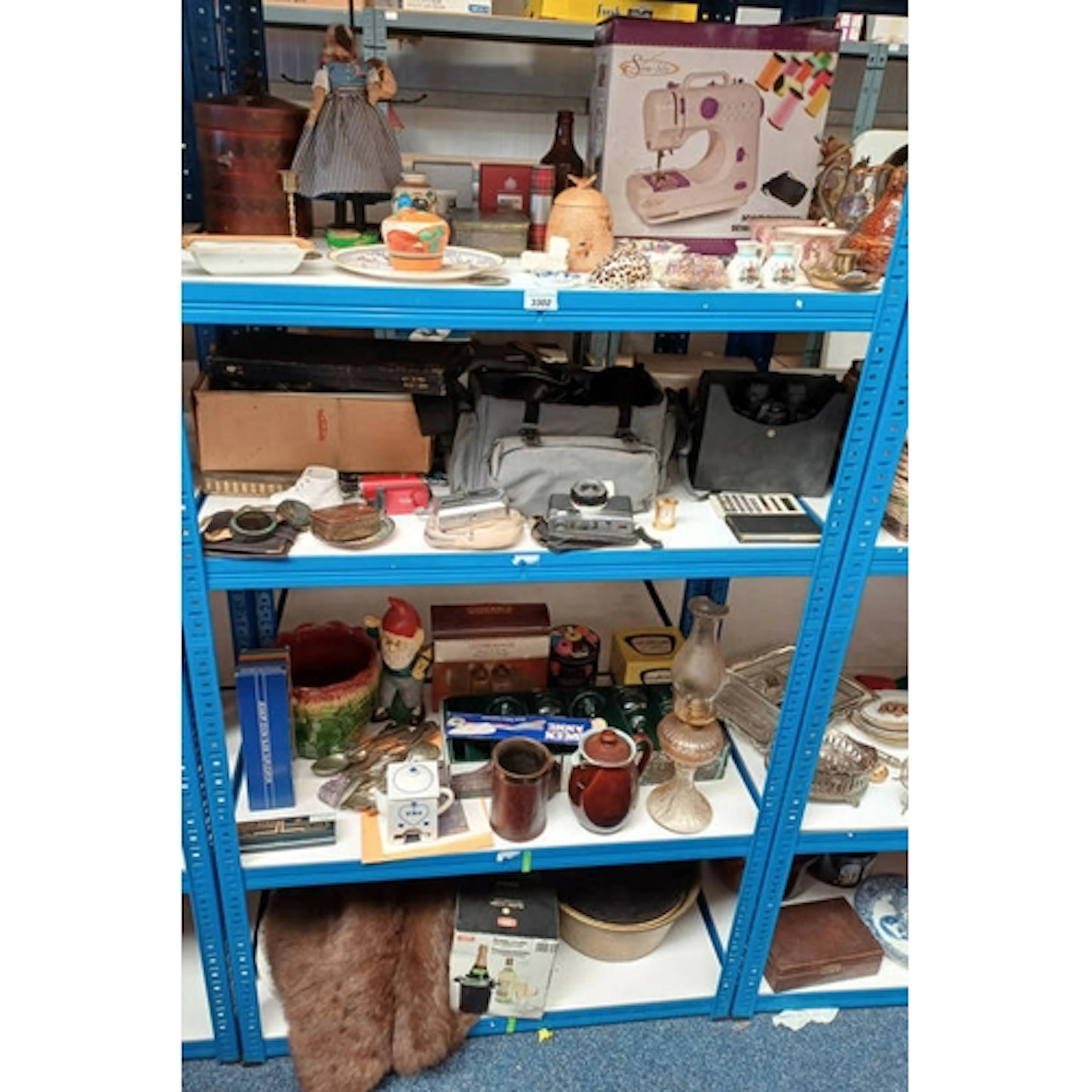 SELECTION OF VARIOUS ITEMS INCLUDING BRASS JELLY PAN, CANON ...