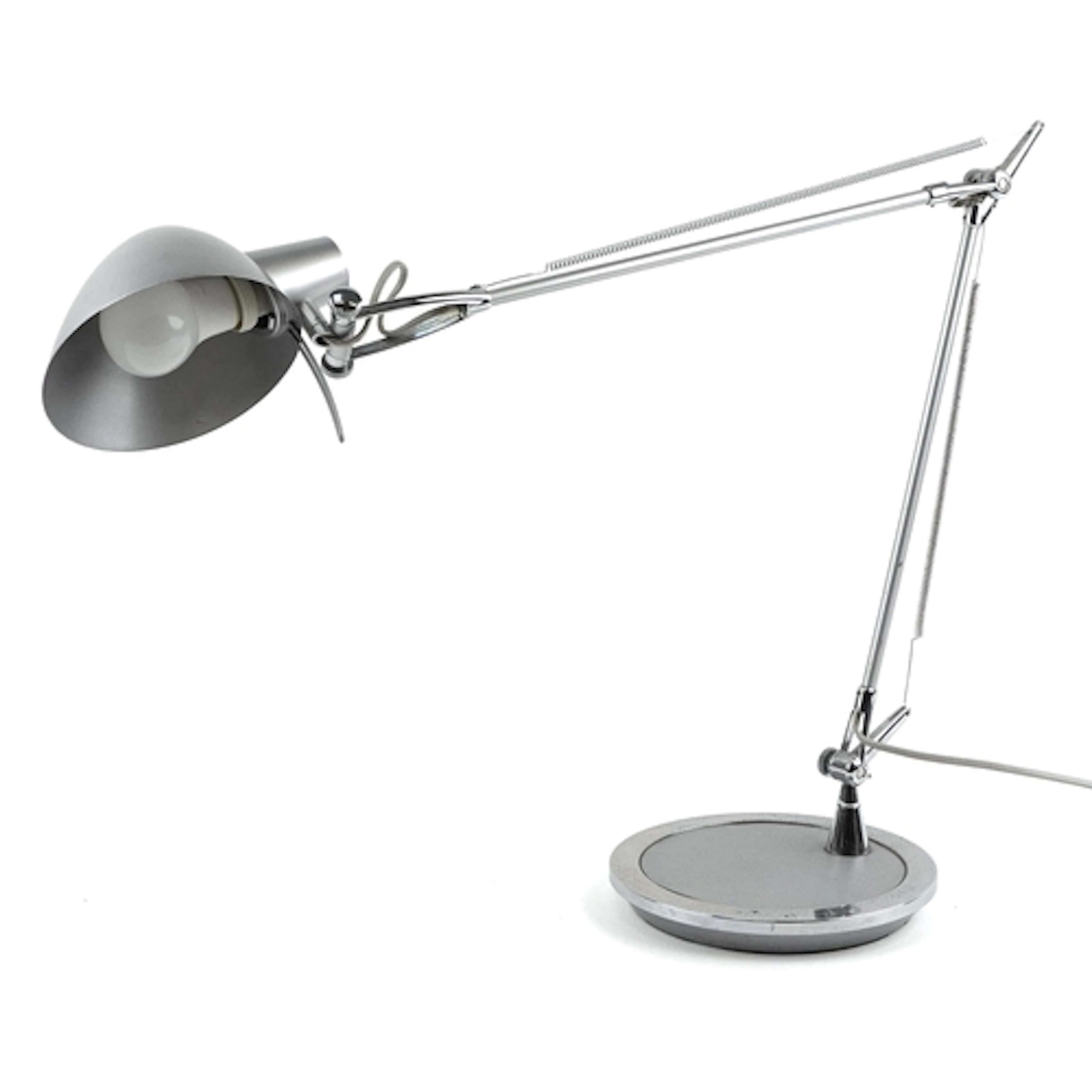 Vintage aluminium desk lamp, possibly Artemide 'Tolomeo', 10...