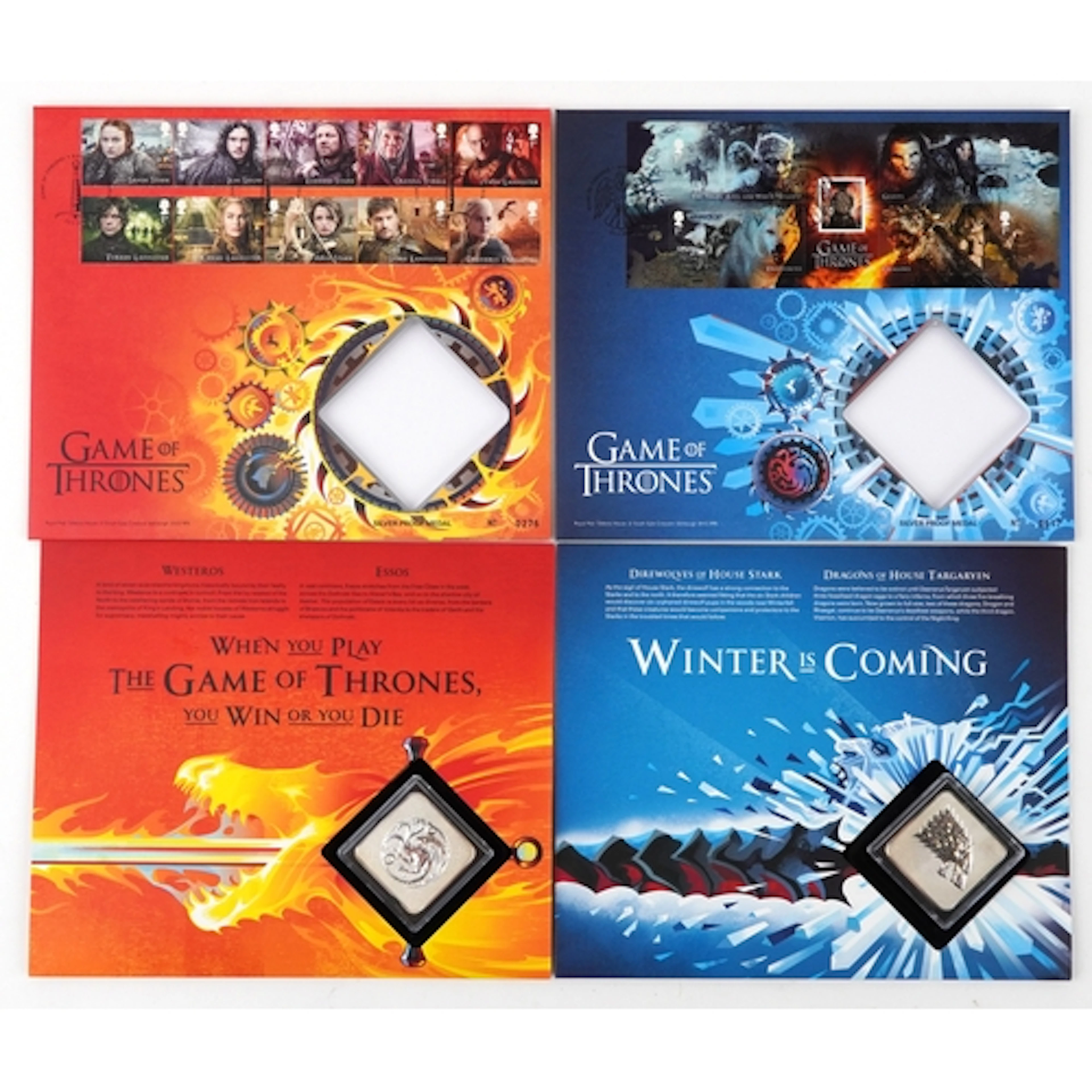 Two Royal Mint/Royal Mail limited edition 2018 Game of Thron...