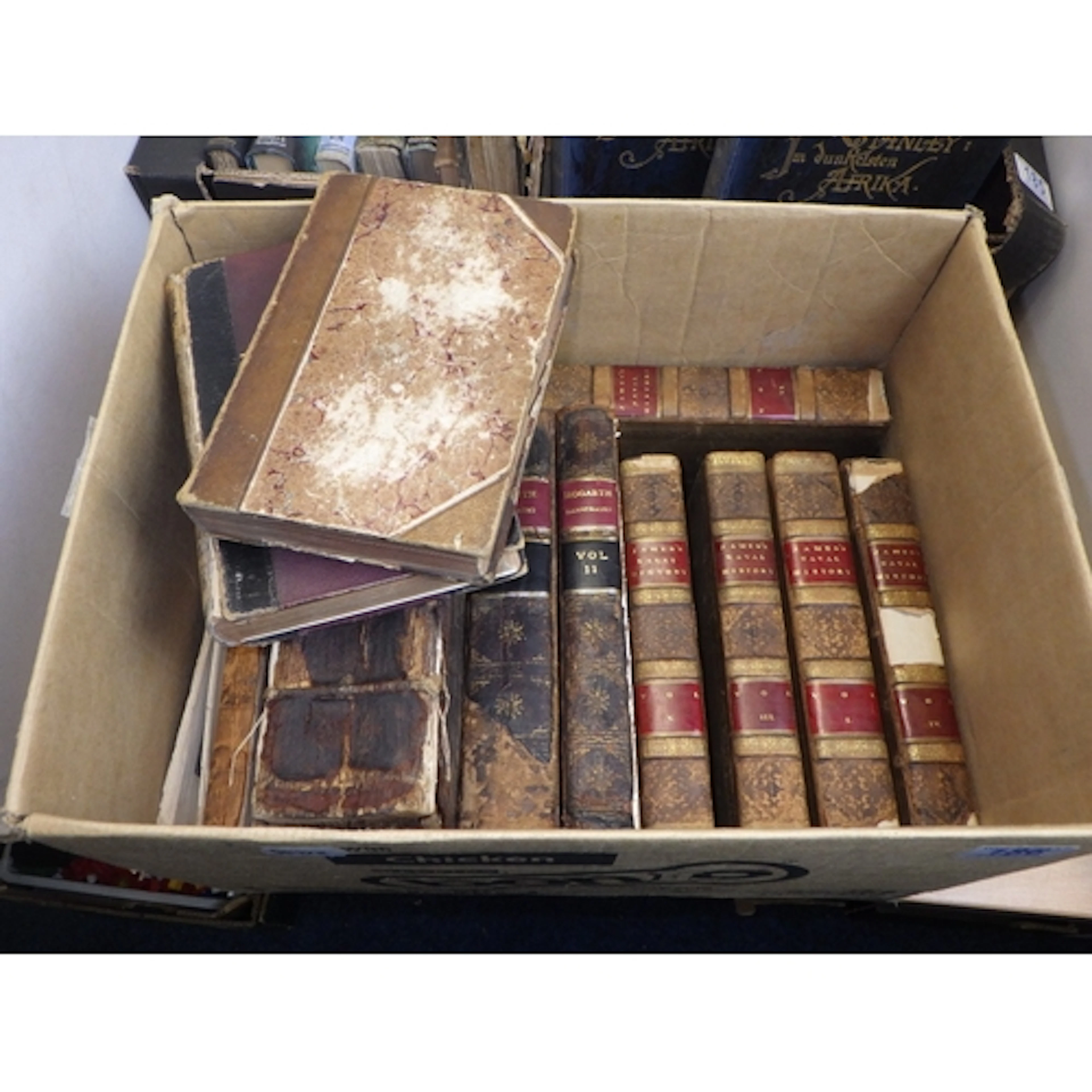 A group of antiquarian books including Boswell's 'The Journa...