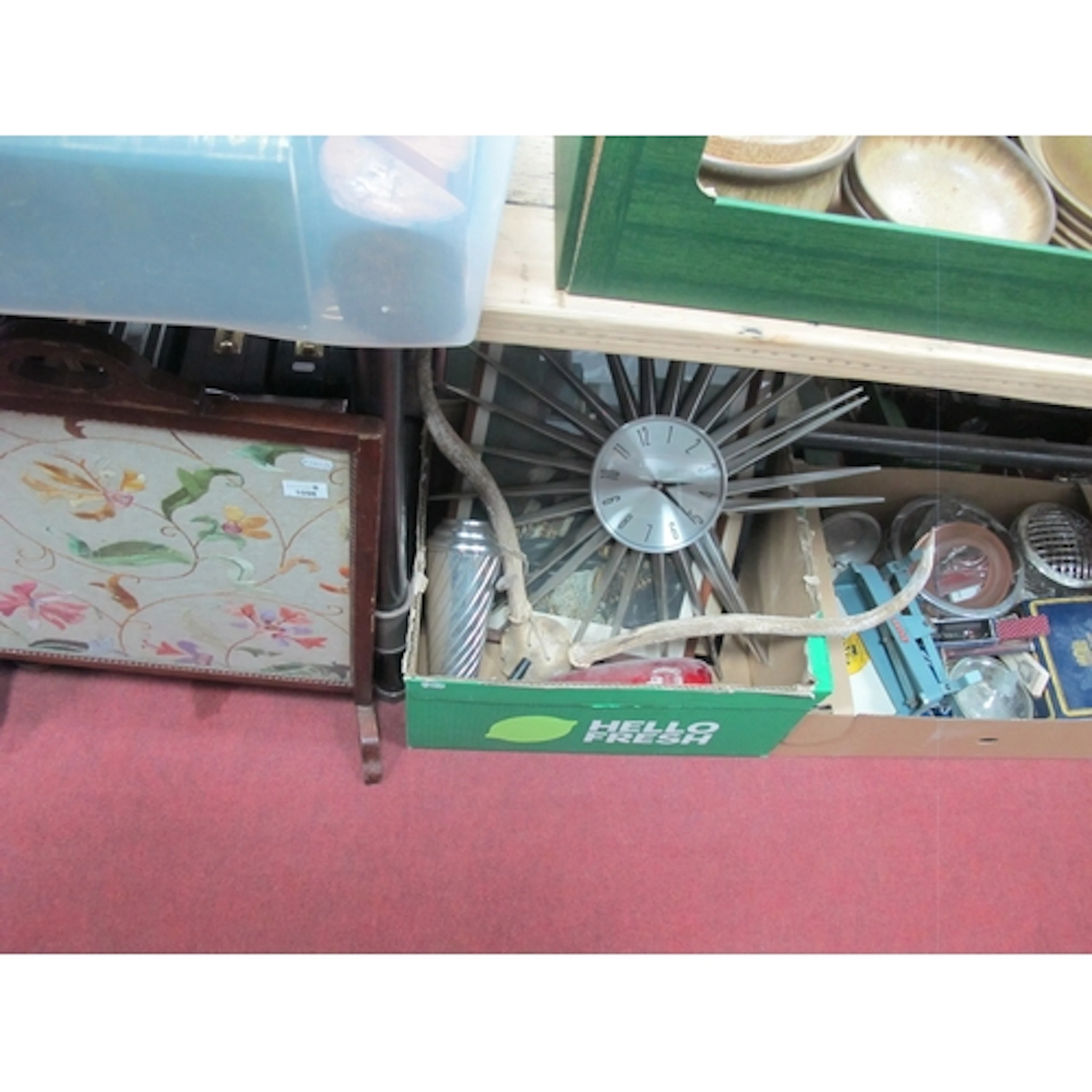Collectables and metalware, including brass thermometers, vi...
