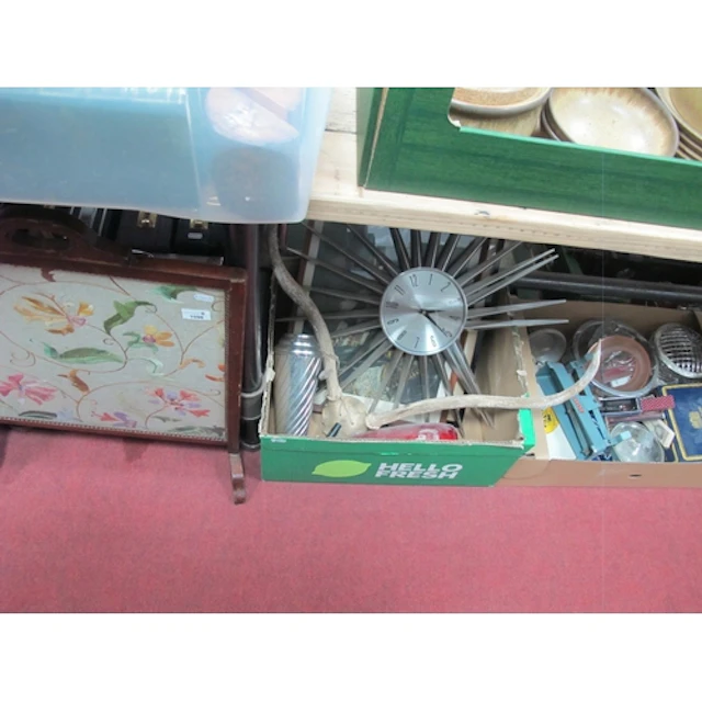 Collectables and metalware, including brass thermometers, vi...