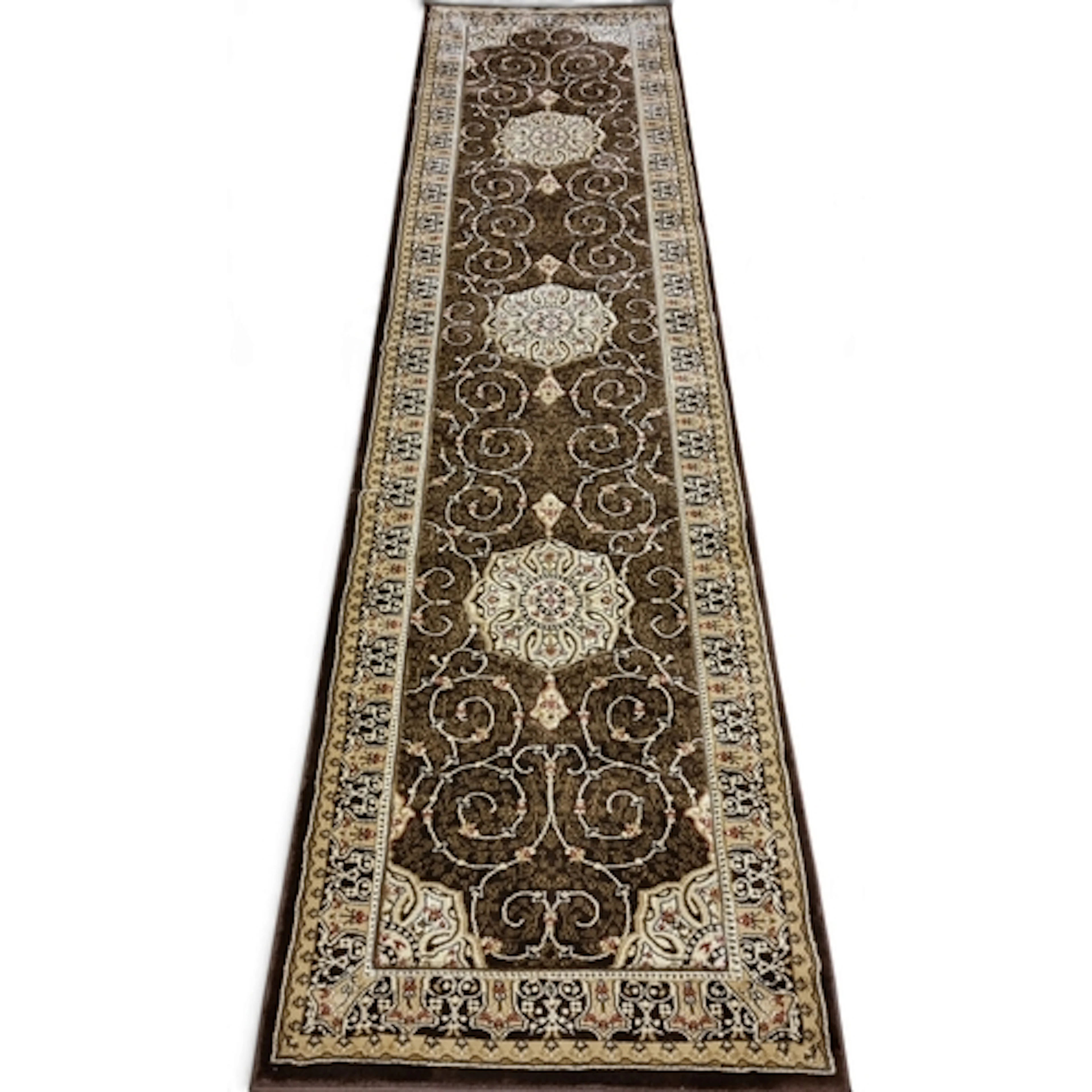 A full-pile, finely woven Turkish runner from the Benghiat C...