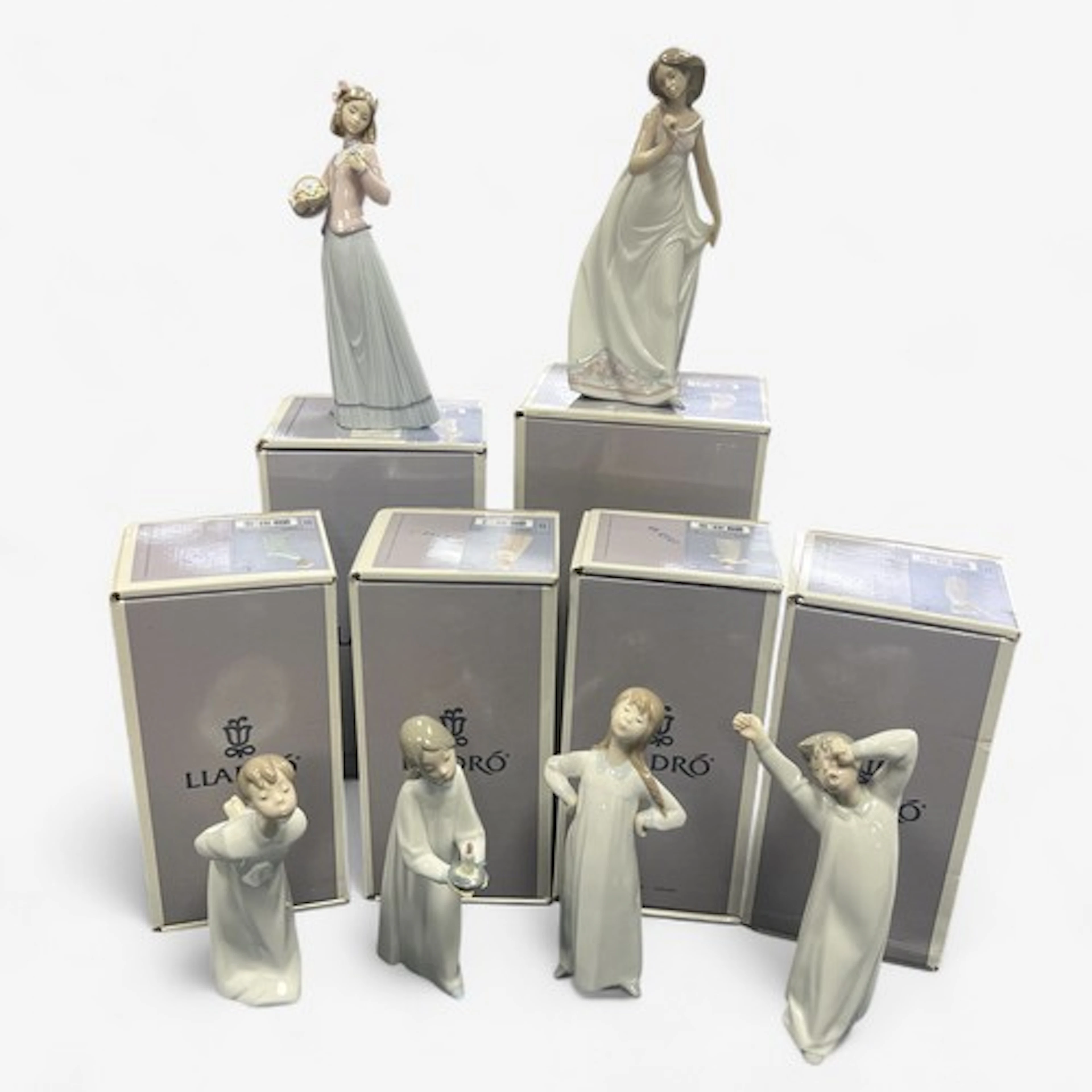 Lladro, a range of six boxed Lladro figurines to include; In...