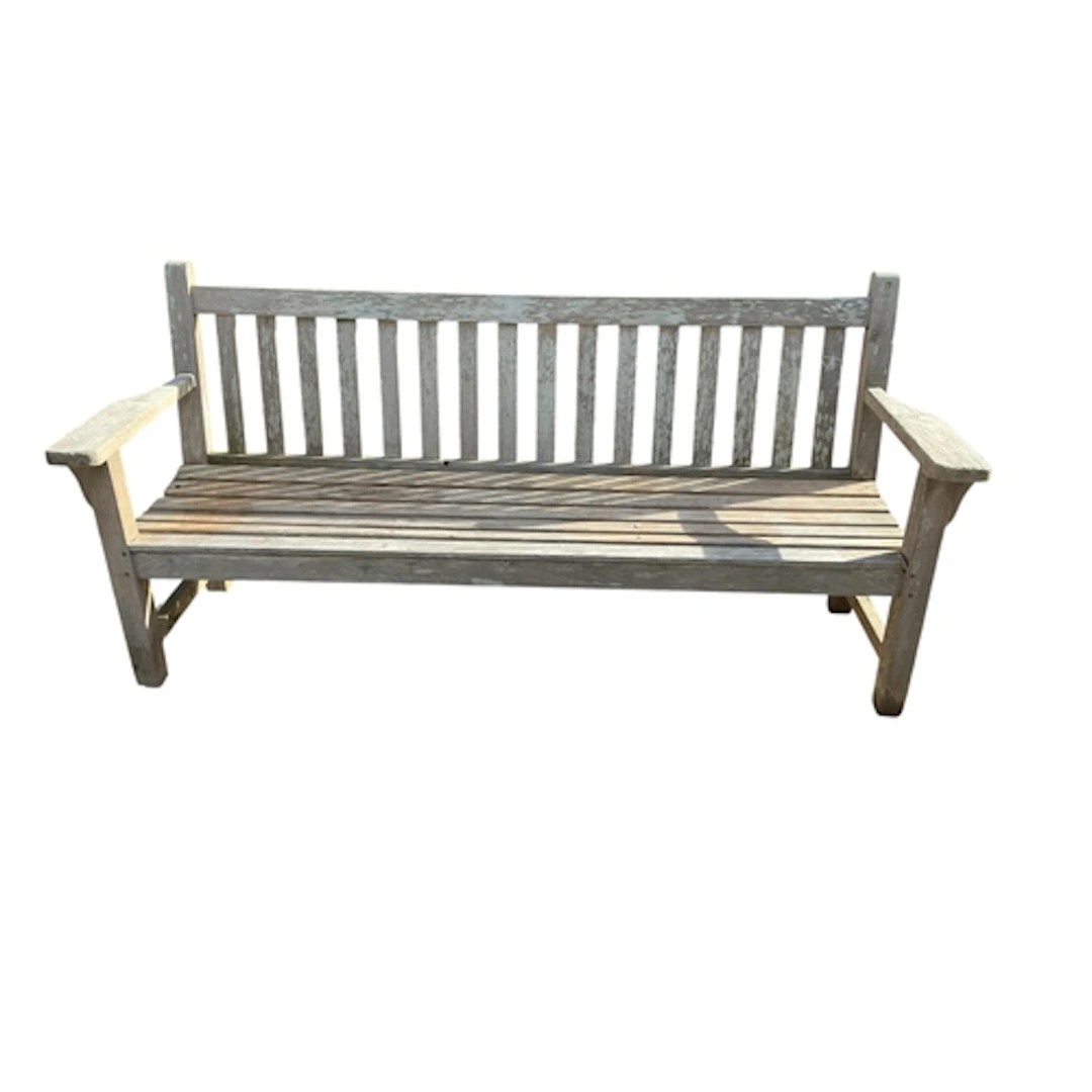 A Barlow Tyrie teak garden bench, width 190cm, depth 60cm, h...