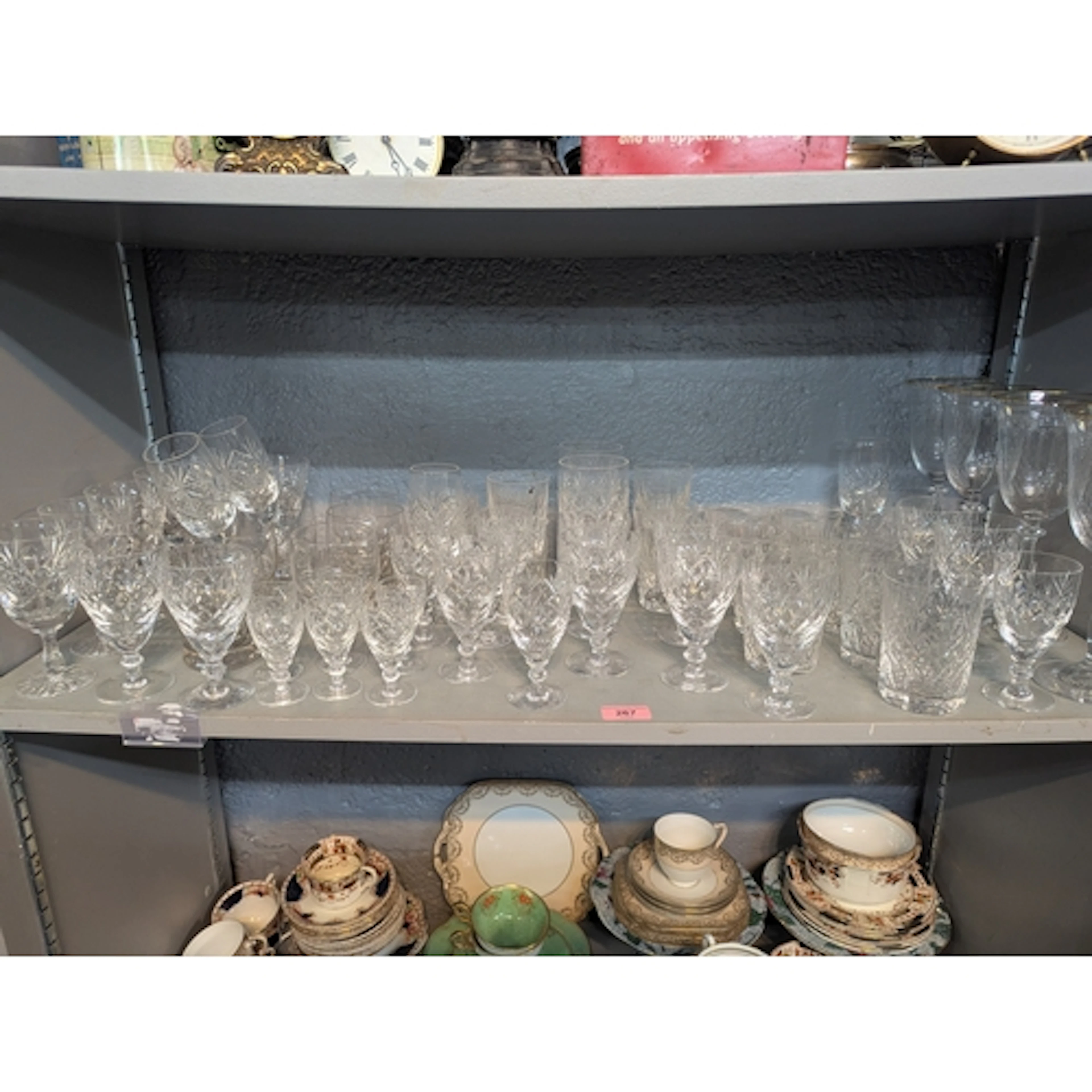 A large quantity of crystal glasses to include Webb and Roya...
