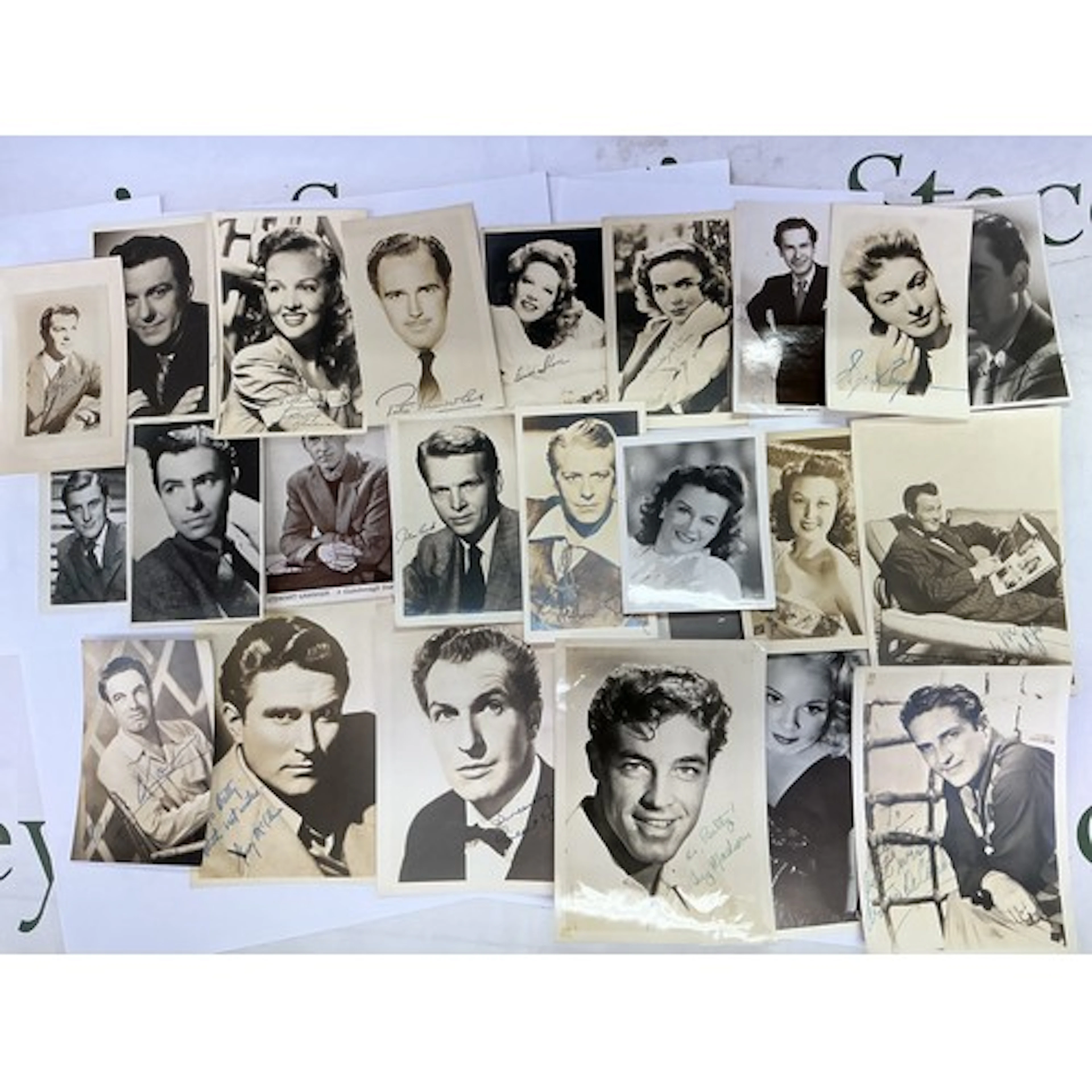 An extensive collection of vintage film star postcards, some...