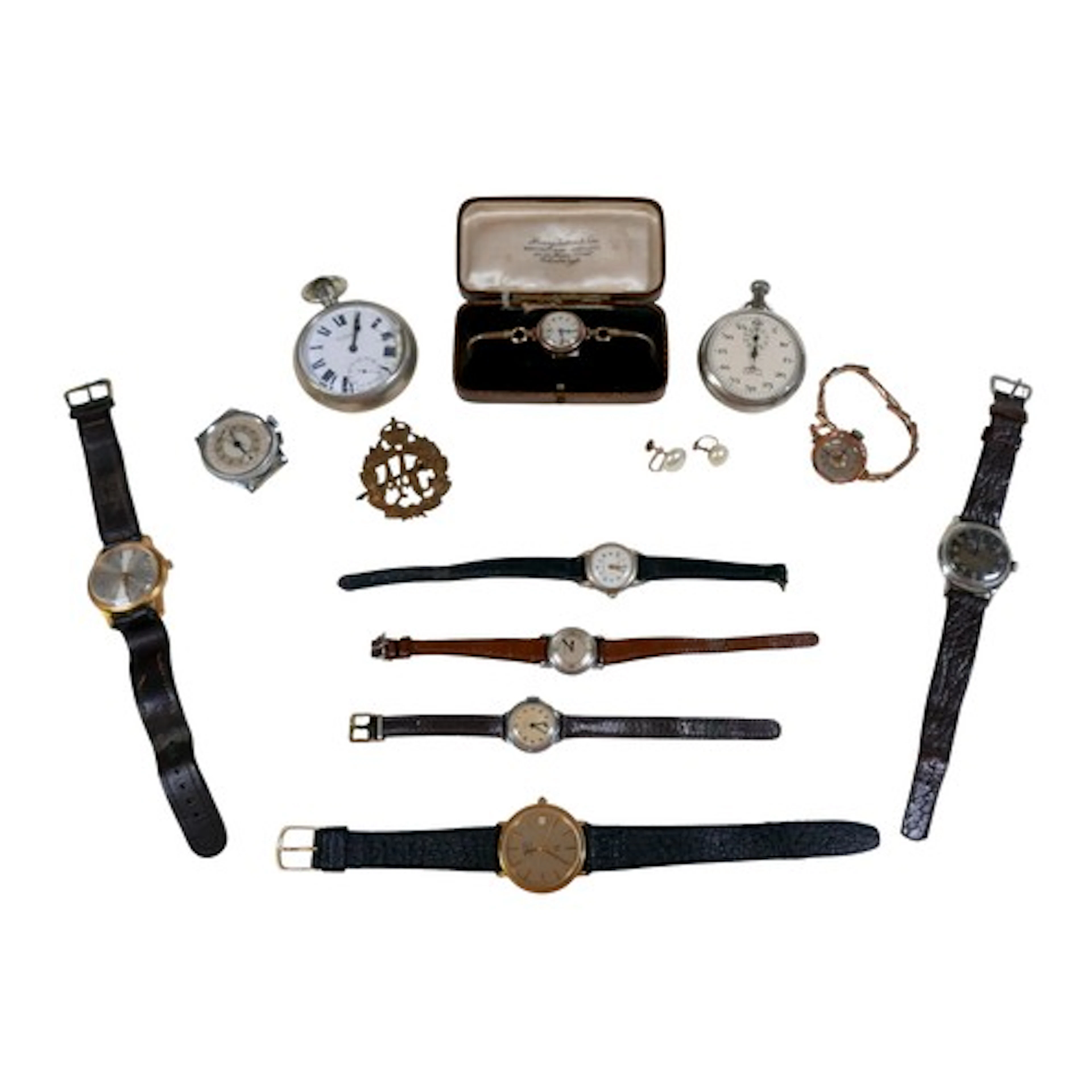 A 9ct gold cased Rolex lady's wristwatch, a 9ct gold cased w...