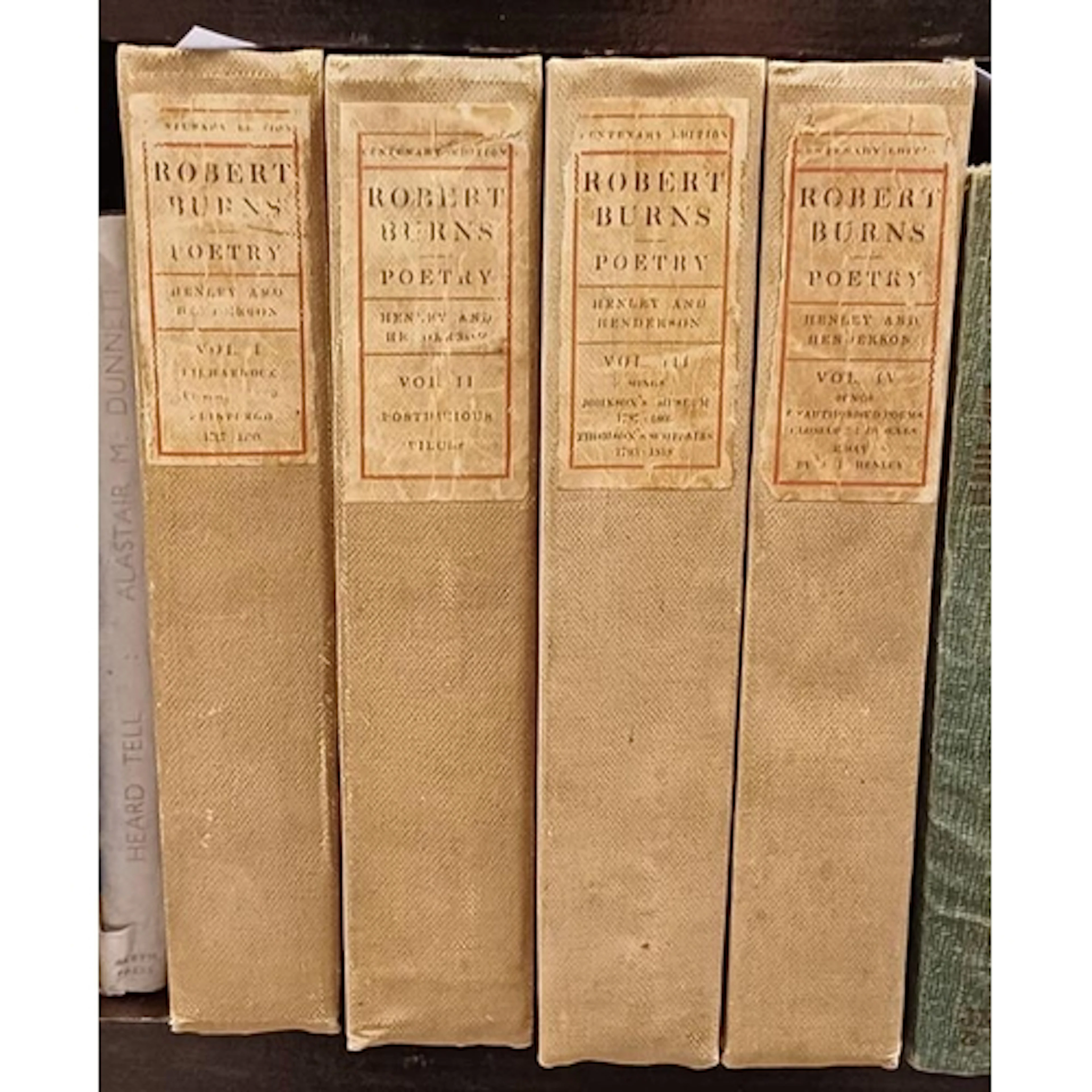 THE POETRY OF ROBERT BURNS EDITED BY WILLIAM ERNEST HENLEY A...