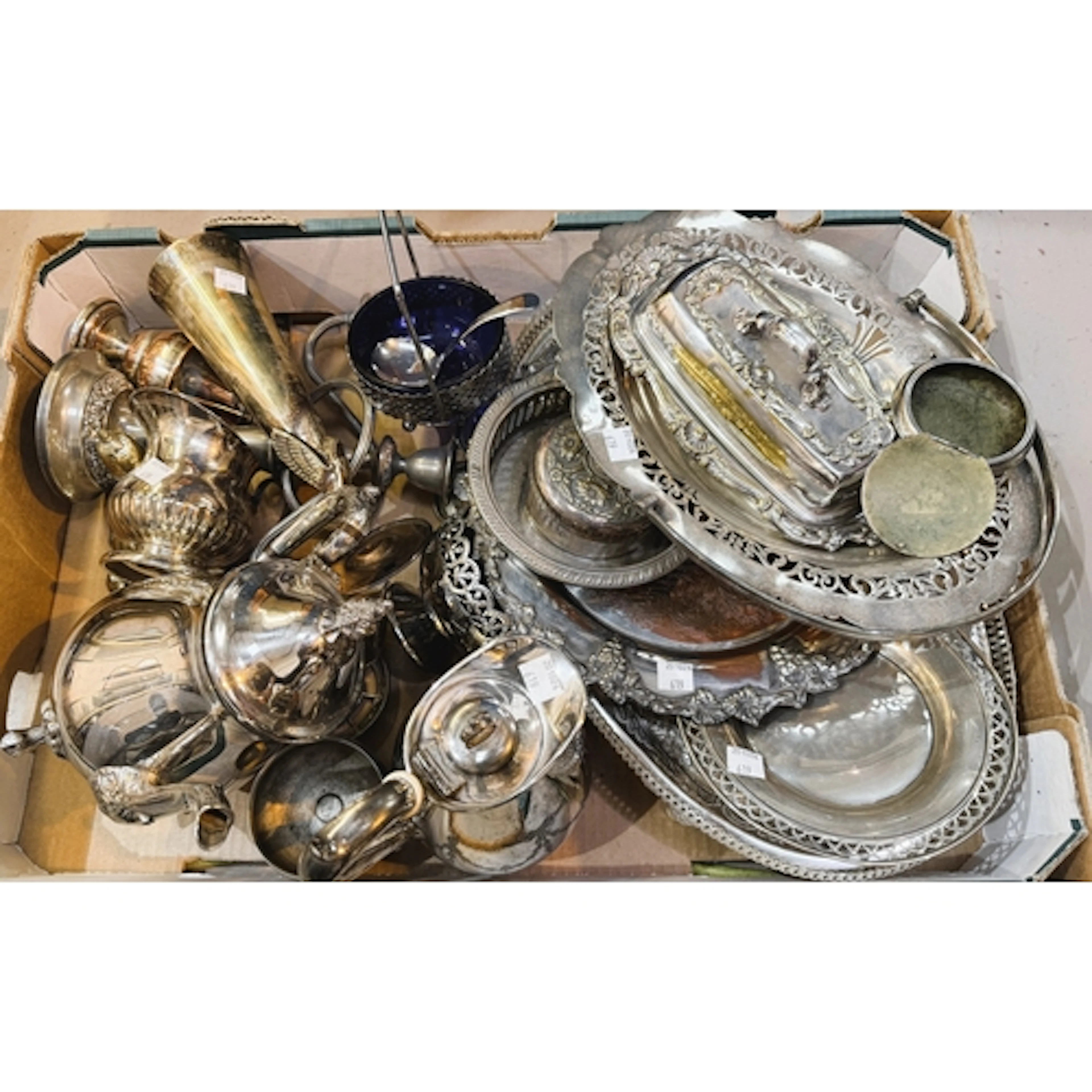 A selection of silver plate.